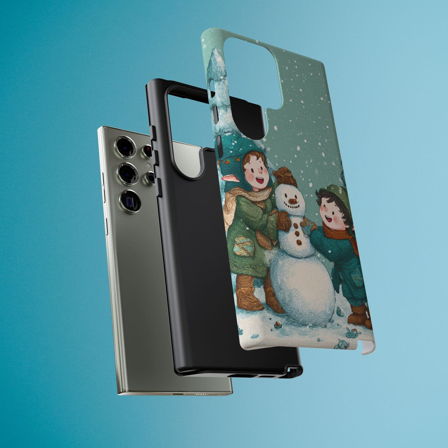 Elf Snowman Winter Phone Case Cute Holiday Cover for iPhone Samsung Pixel