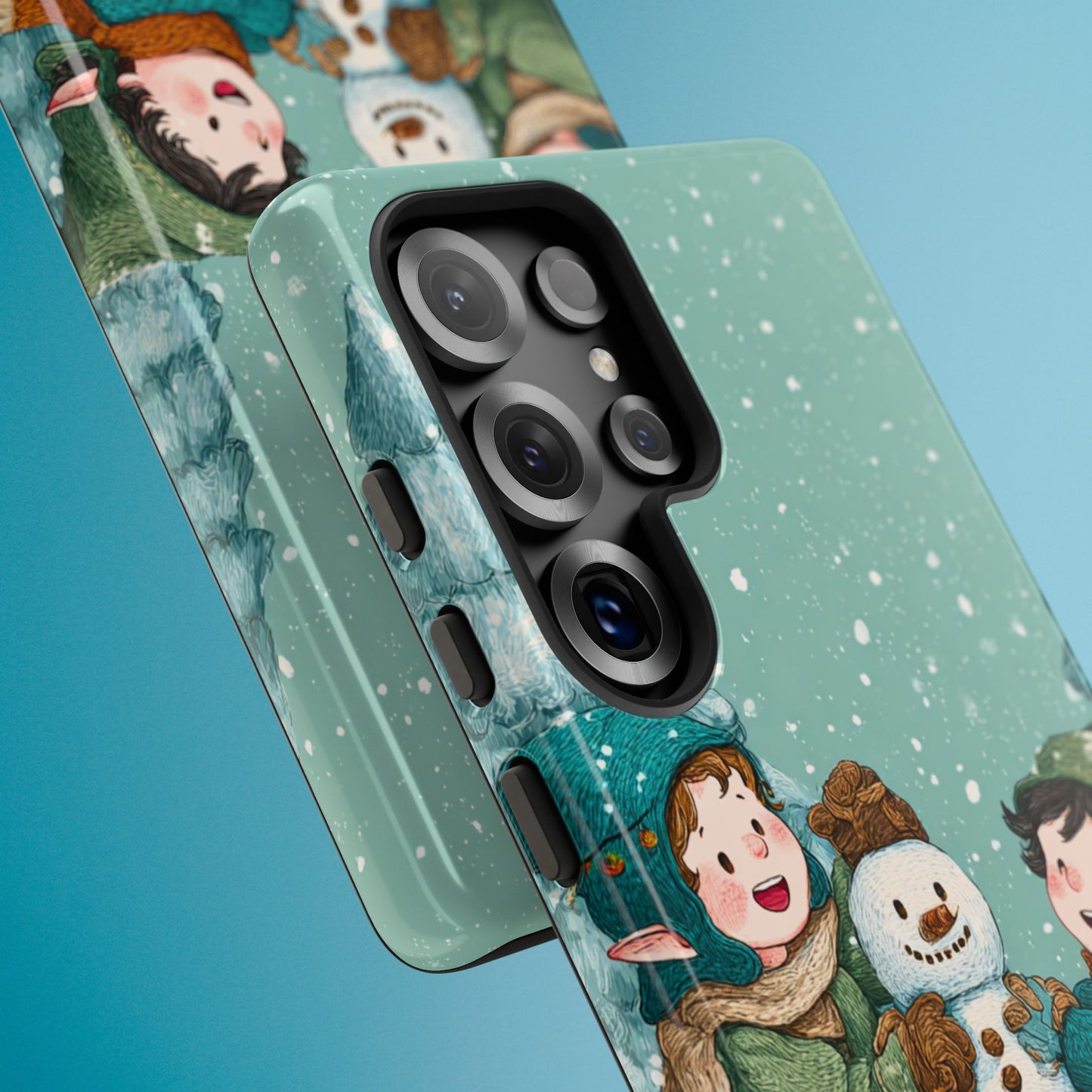 Elf Snowman Winter Phone Case Cute Holiday Cover for iPhone Samsung Pixel