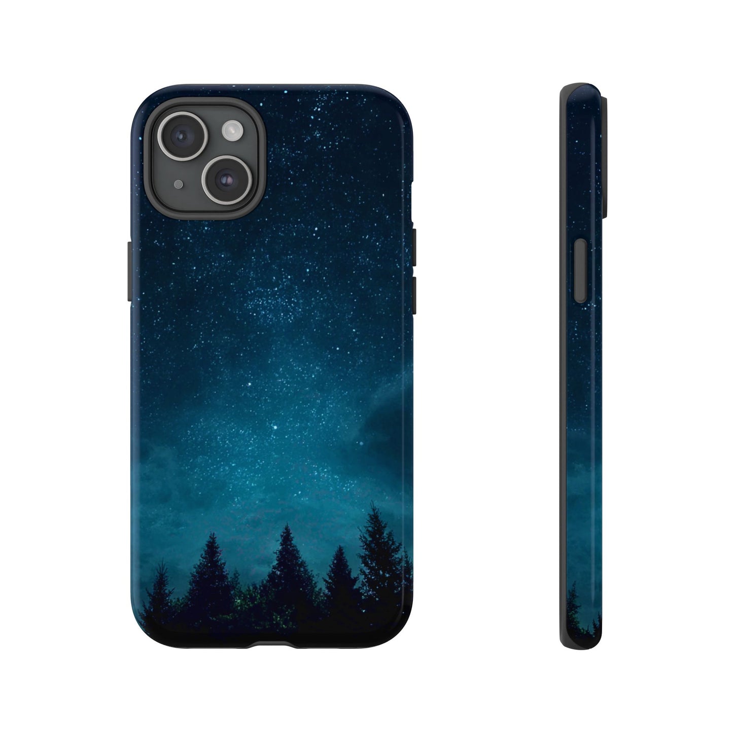 Dark Starry Night Phone Case - Winter Theme Phone Cover for iPhone, Pixel and Samsung Galaxy Models