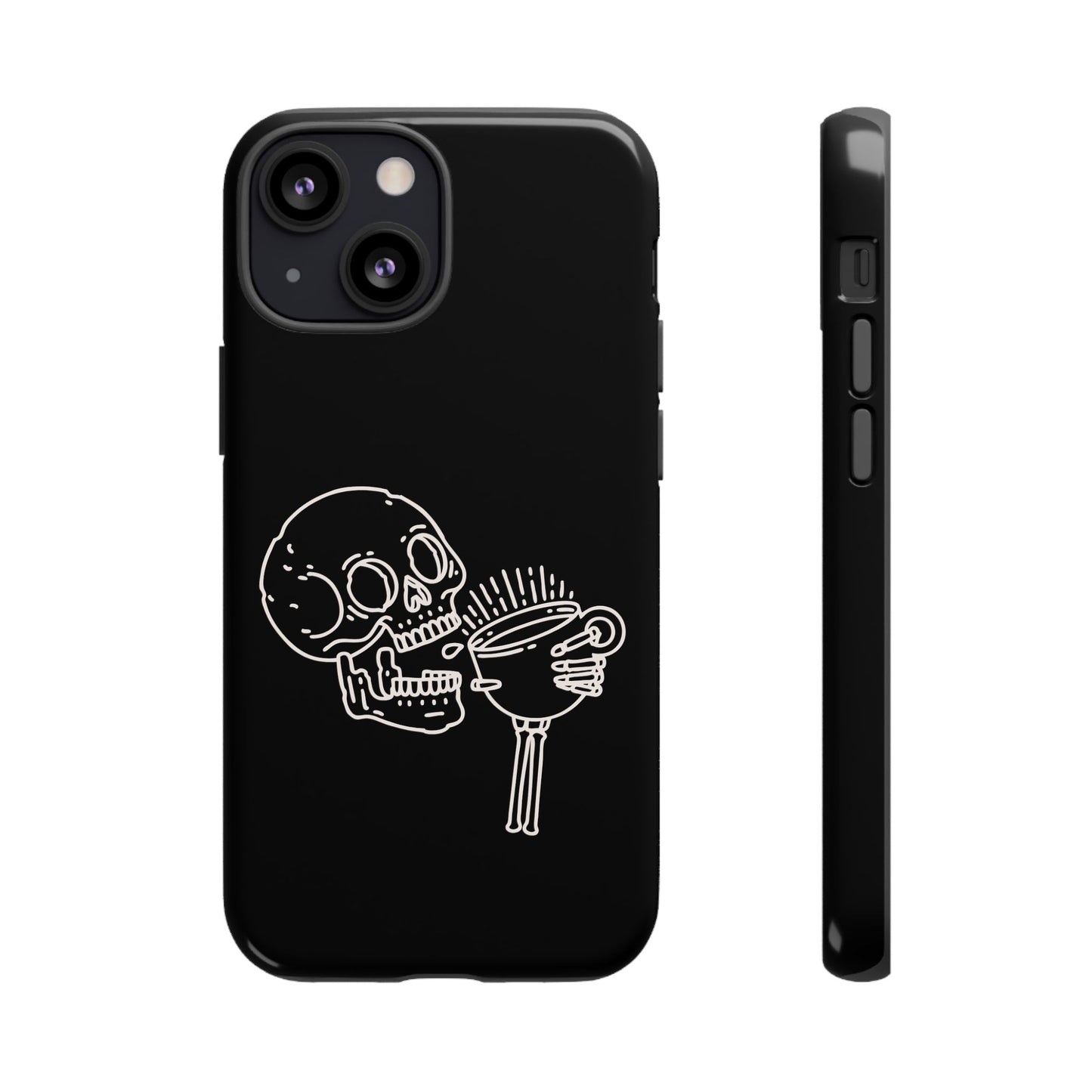 Skull Coffee Phone Case Gothic iPhone, Samsung,!Pixel