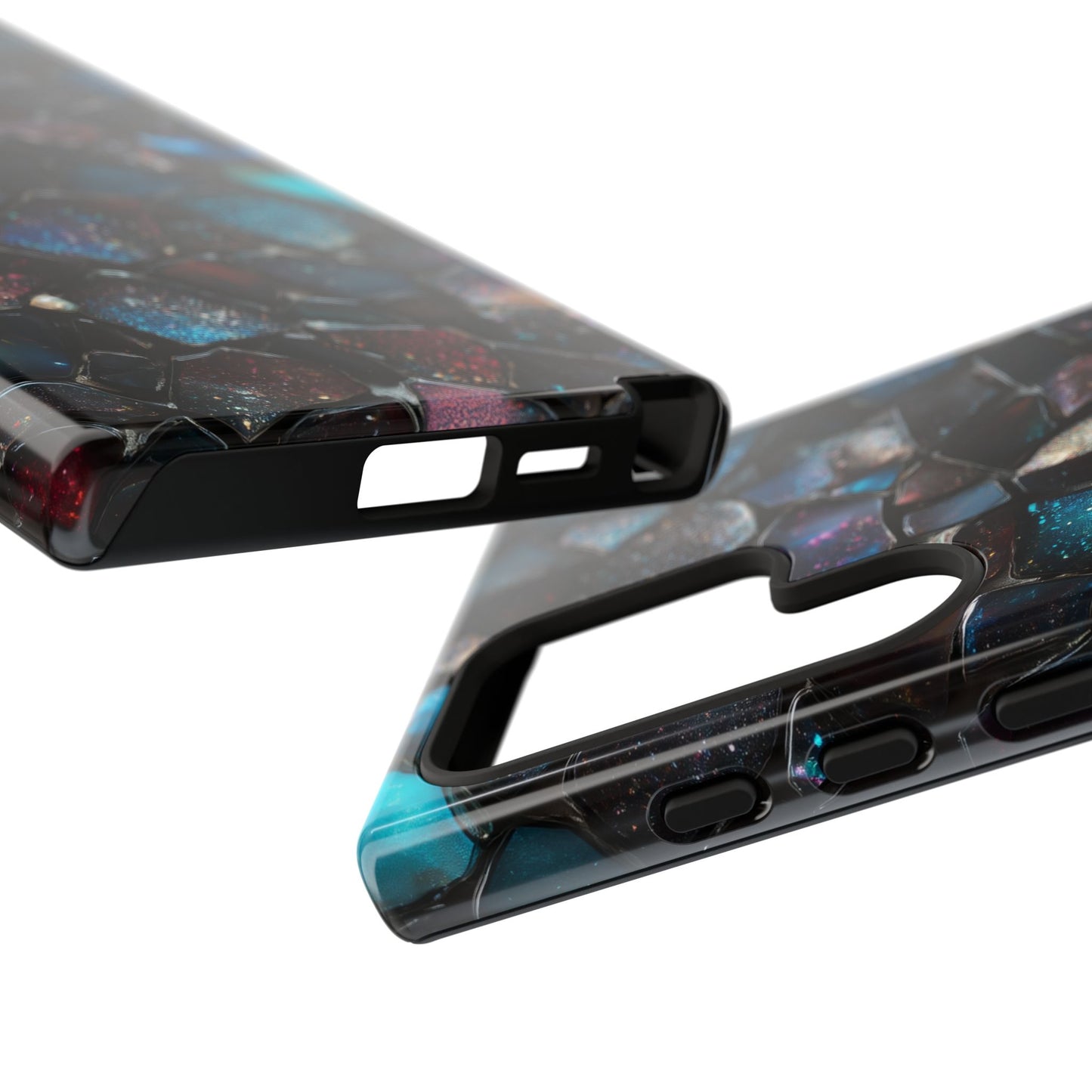 Gemstone Mosaic Phone Case, Crystal Stone Aesthetic Cover, Tough Protective Case for iPhone, Samsung, Pixel