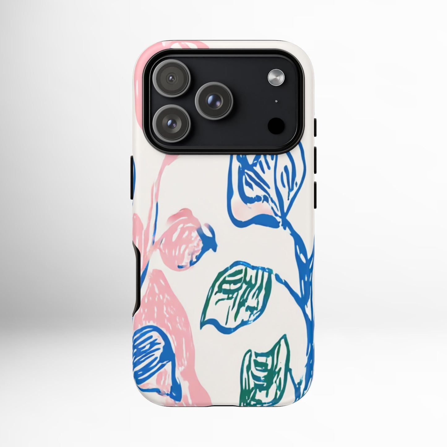 Floral Abstract Case - Artistic Phone Cover iPhone 14-17 Pro Air