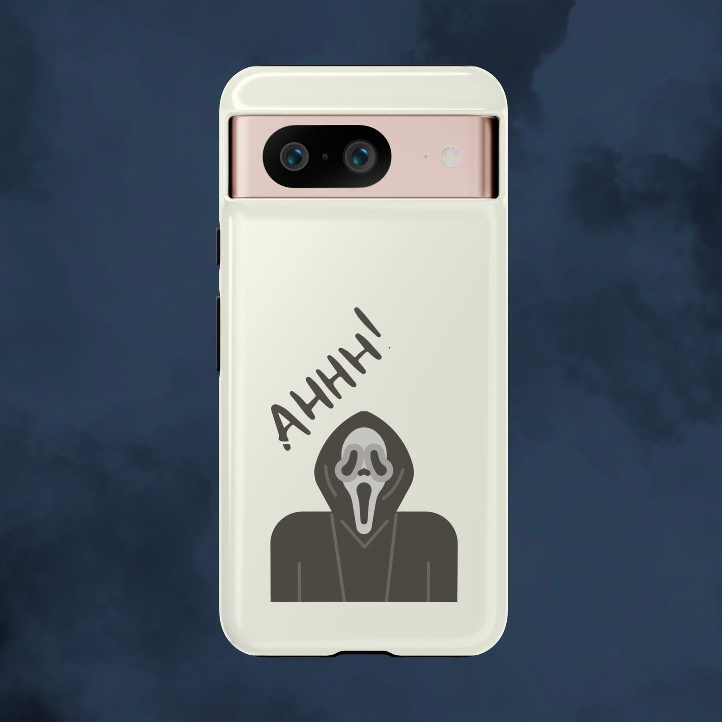 Ghostface Phone Case: Horror Movie Parody iPhone Samsung Pixel Cover