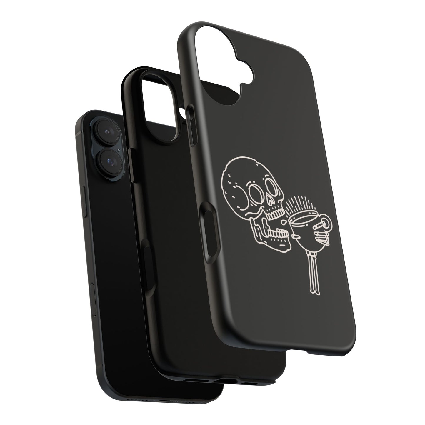 Skull Coffee Phone Case Gothic iPhone, Samsung,!Pixel
