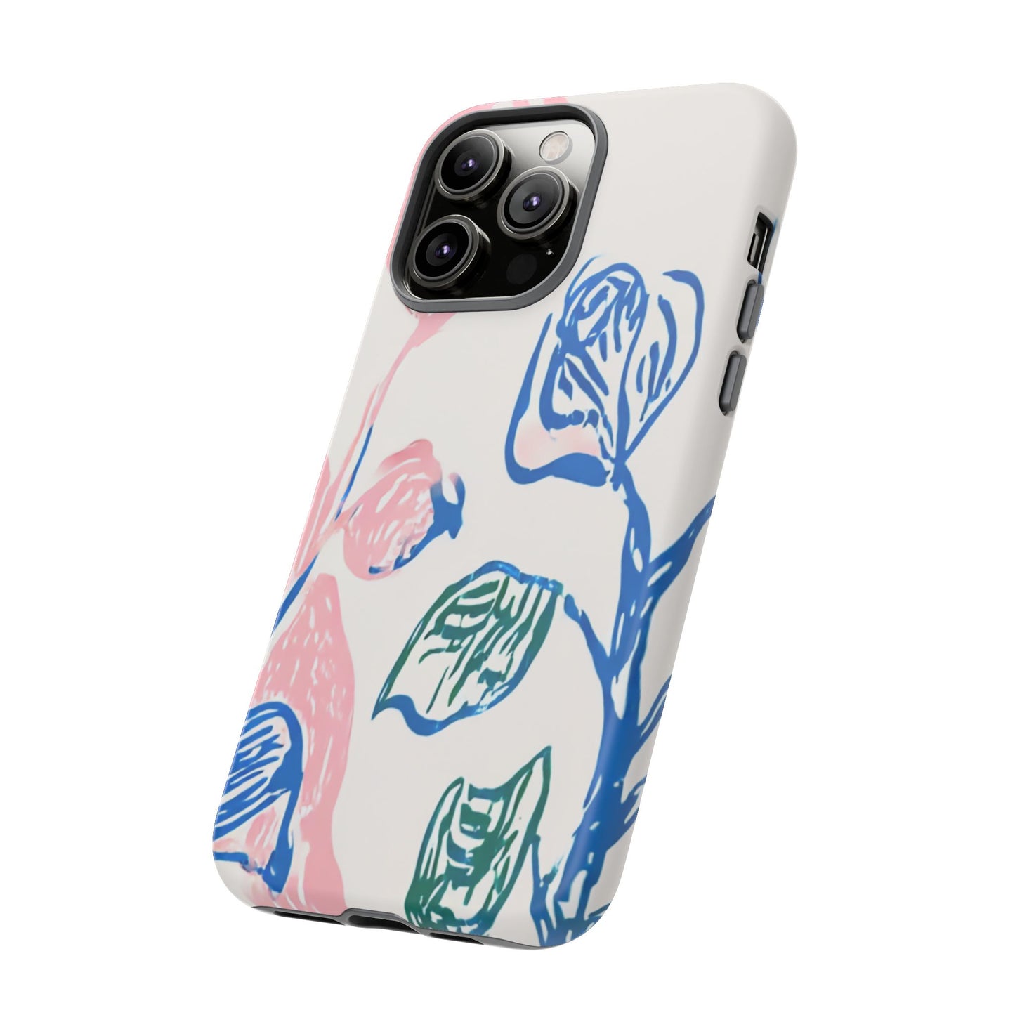 Floral Abstract Case - Artistic Phone Cover iPhone 14-17 Pro Air
