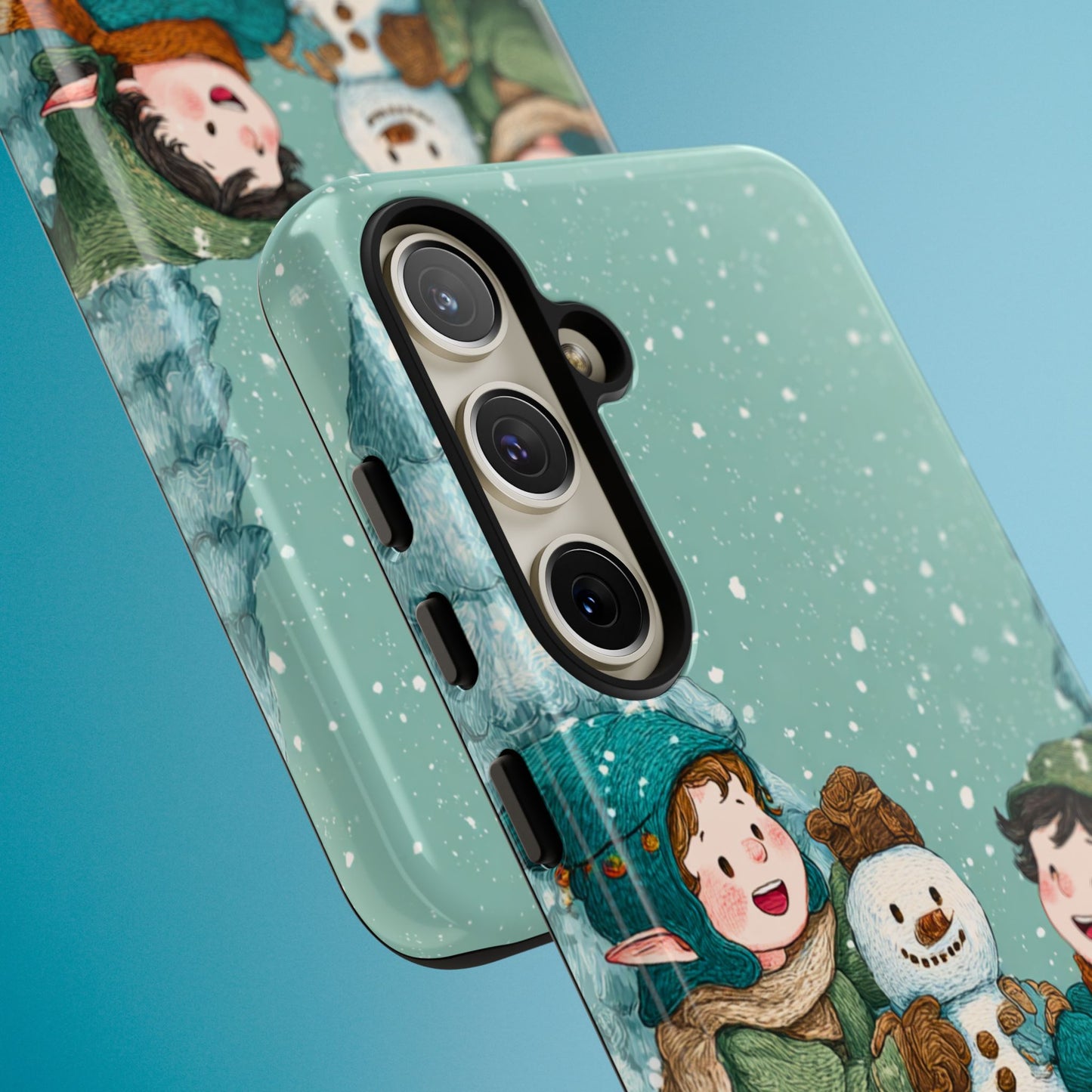 Elf Snowman Winter Phone Case Cute Holiday Cover for iPhone Samsung Pixel