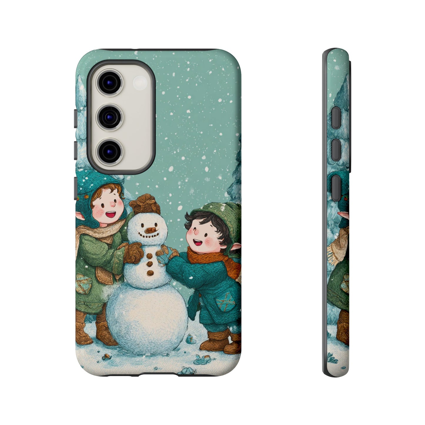 Elf Snowman Winter Phone Case Cute Holiday Cover for iPhone Samsung Pixel