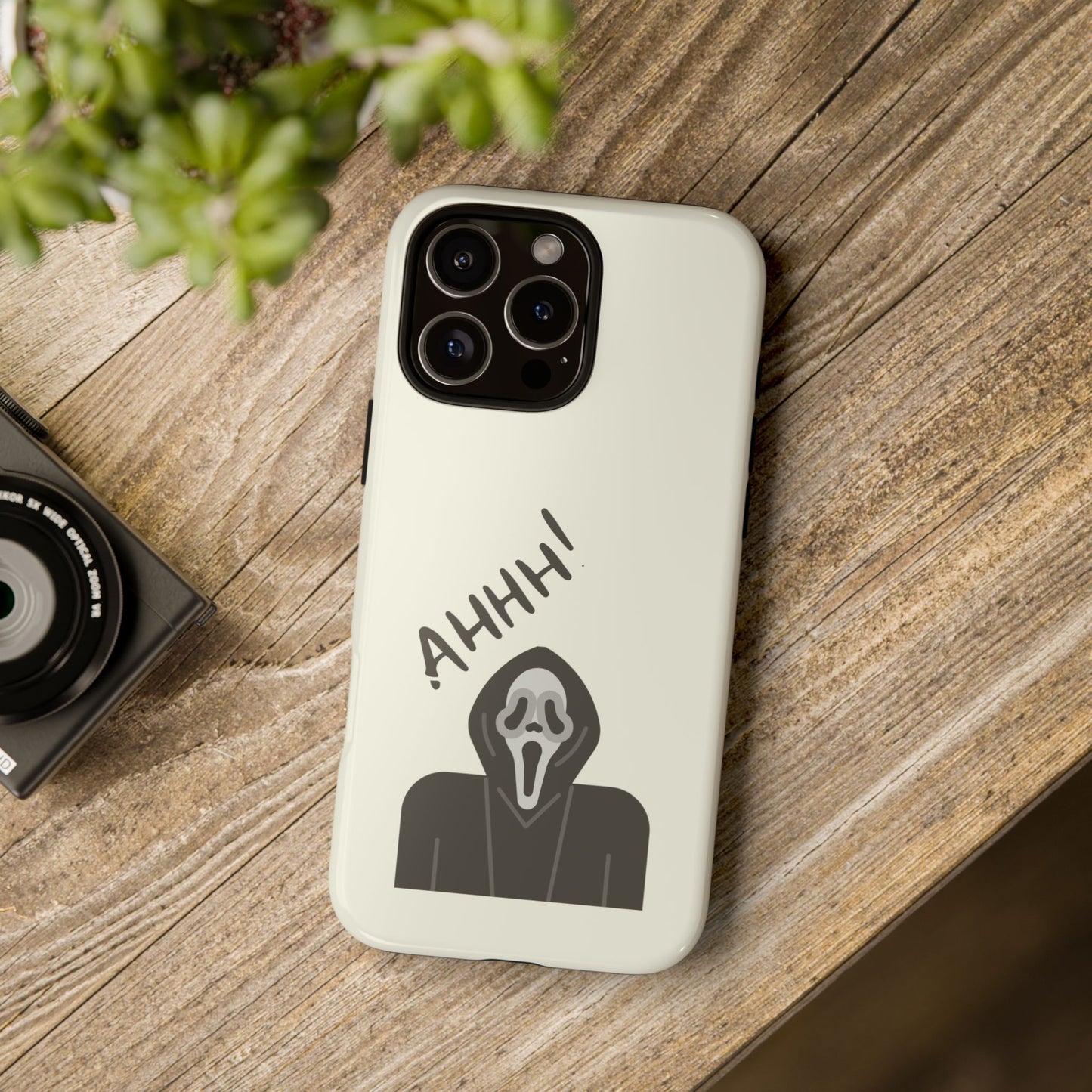 Ghostface Phone Case: Horror Movie Parody iPhone Samsung Pixel Cover