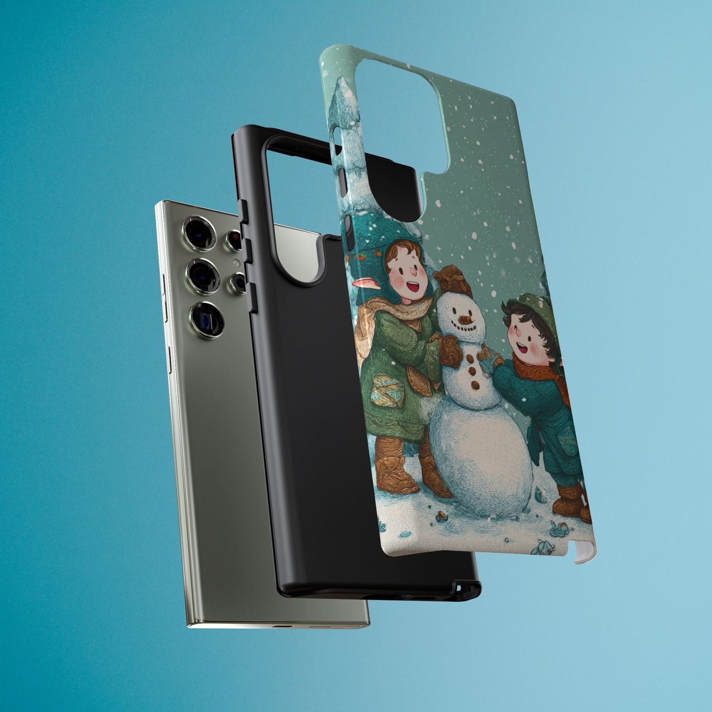 Elf Snowman Winter Phone Case Cute Holiday Cover for iPhone Samsung Pixel