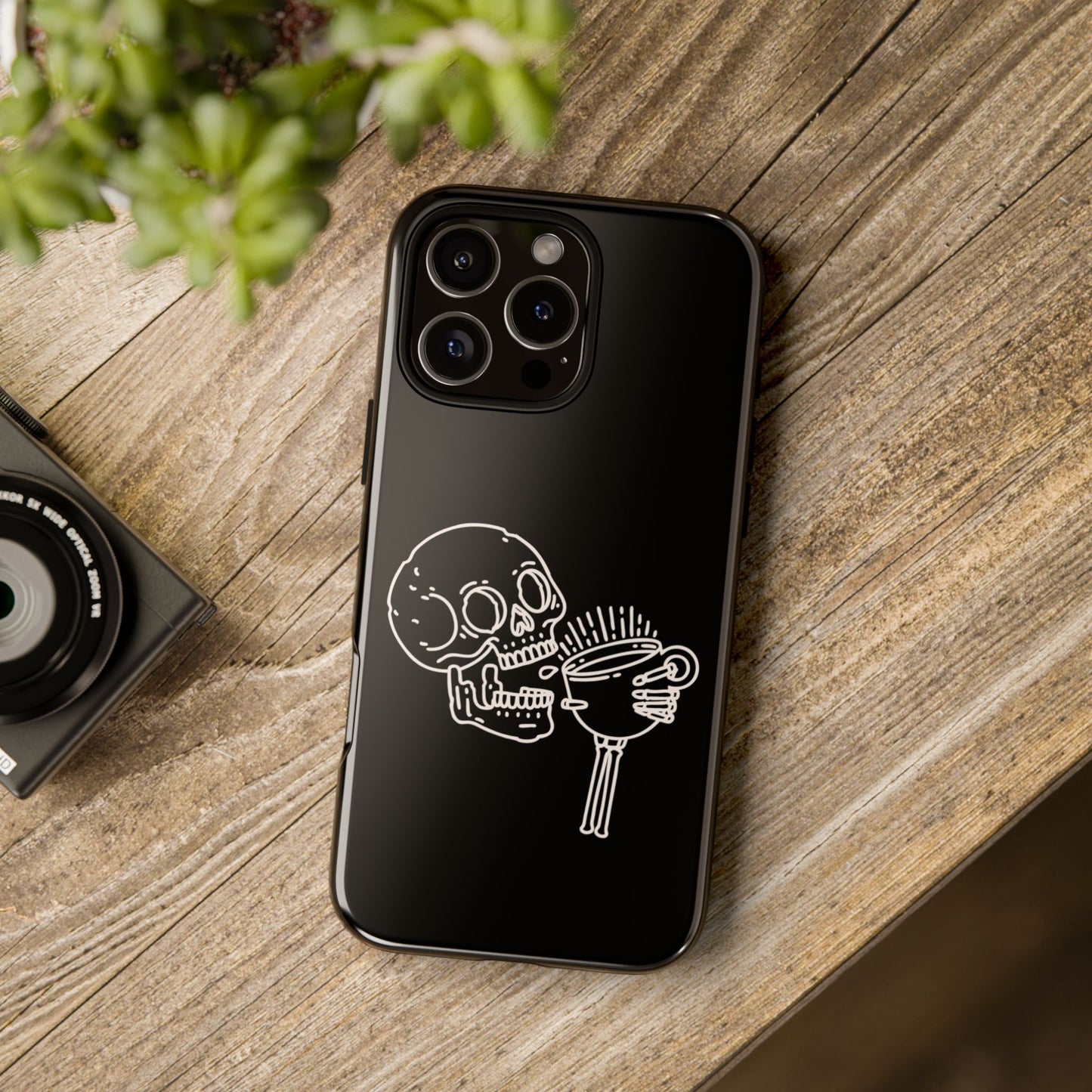 Skull Coffee Phone Case Gothic iPhone, Samsung,!Pixel