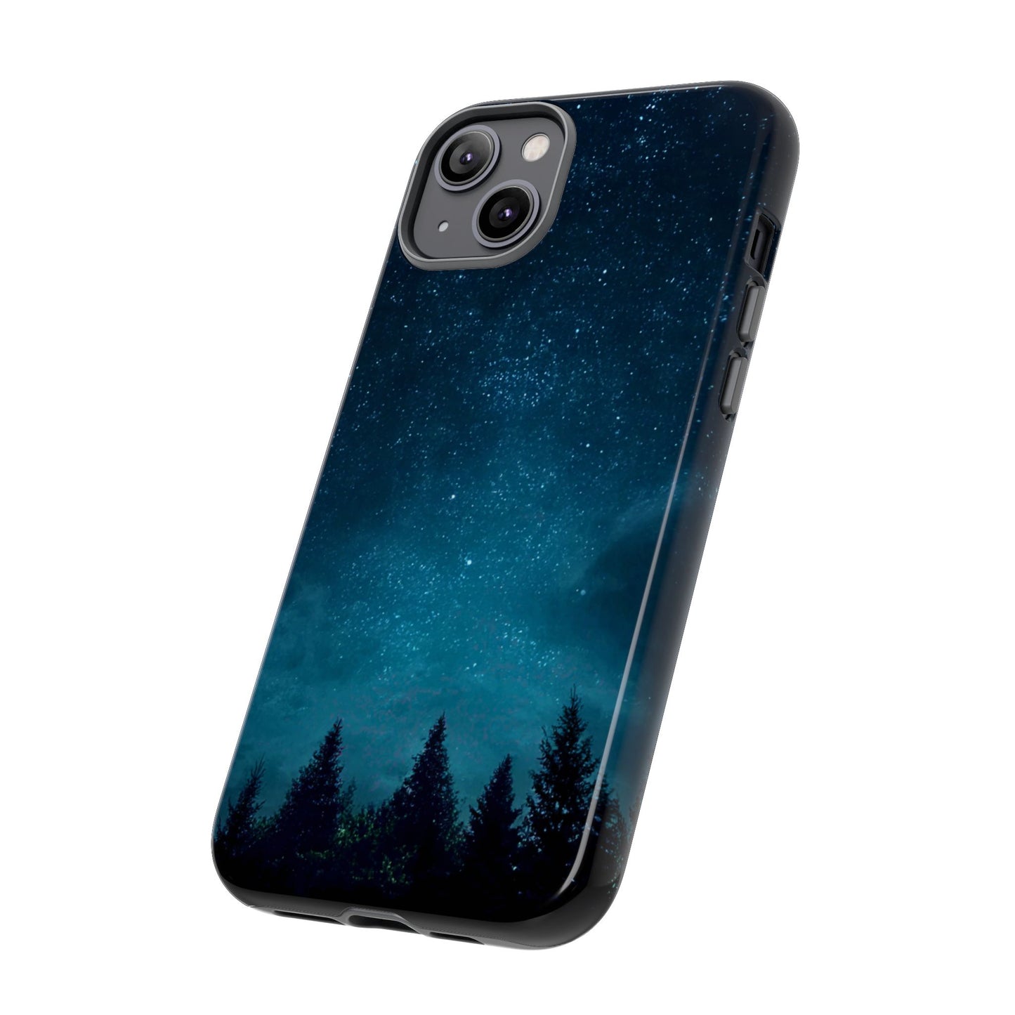 Dark Starry Night Phone Case - Winter Theme Phone Cover for iPhone, Pixel and Samsung Galaxy Models