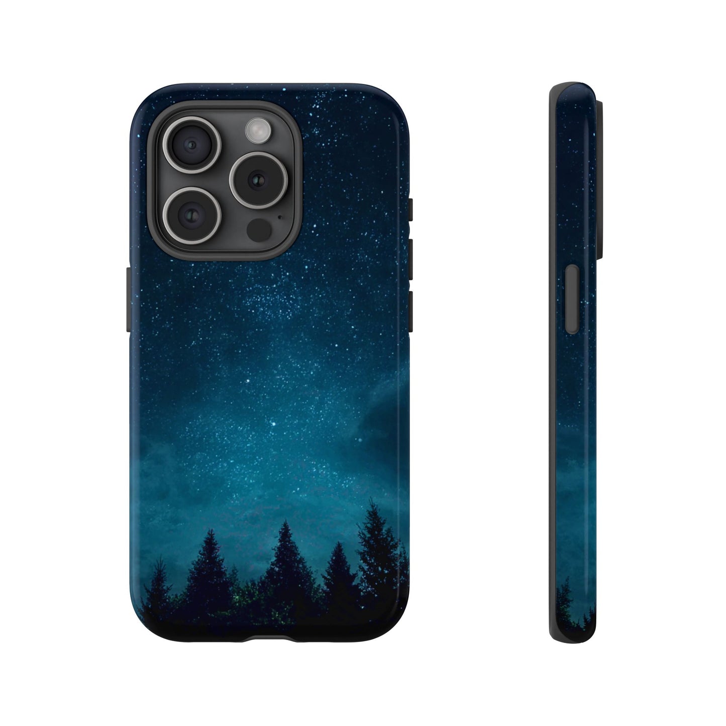 Dark Starry Night Phone Case - Winter Theme Phone Cover for iPhone, Pixel and Samsung Galaxy Models