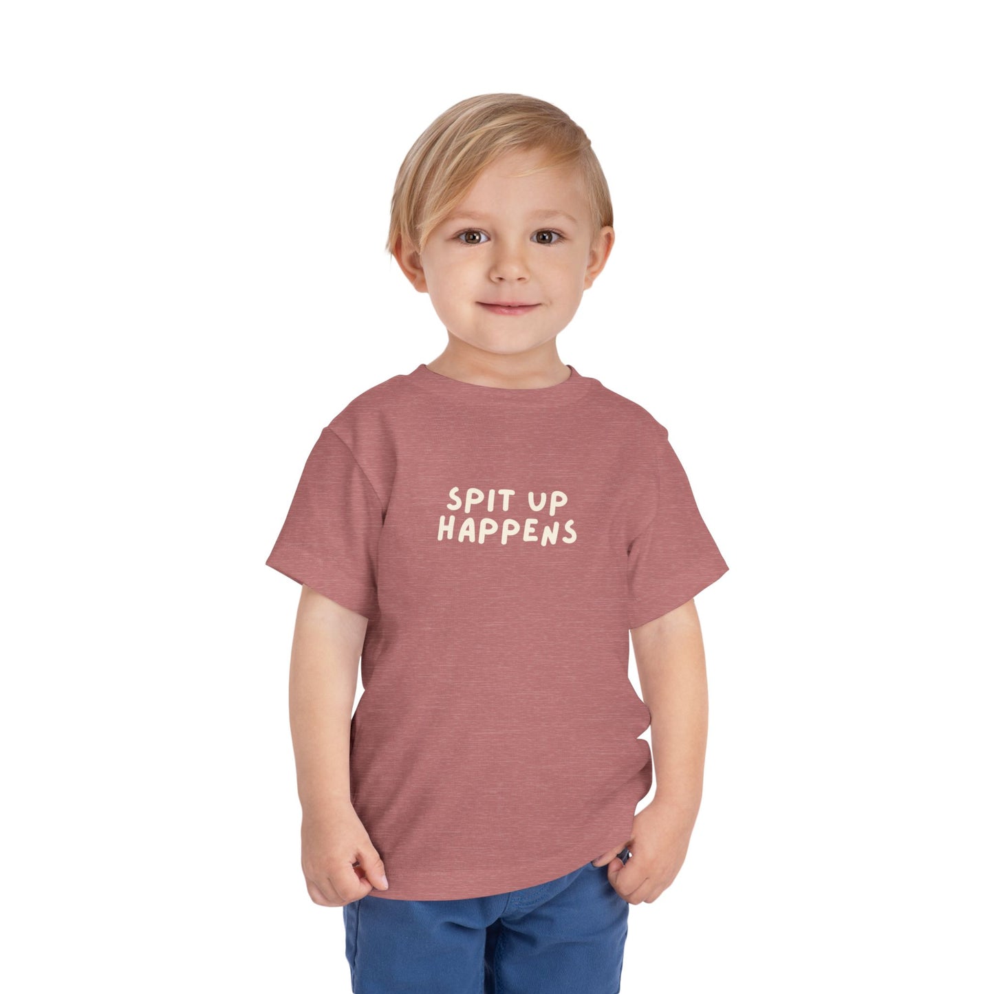 Spit Up Happens Toddler Shirt Funny Cotton Tee (2T-5T)