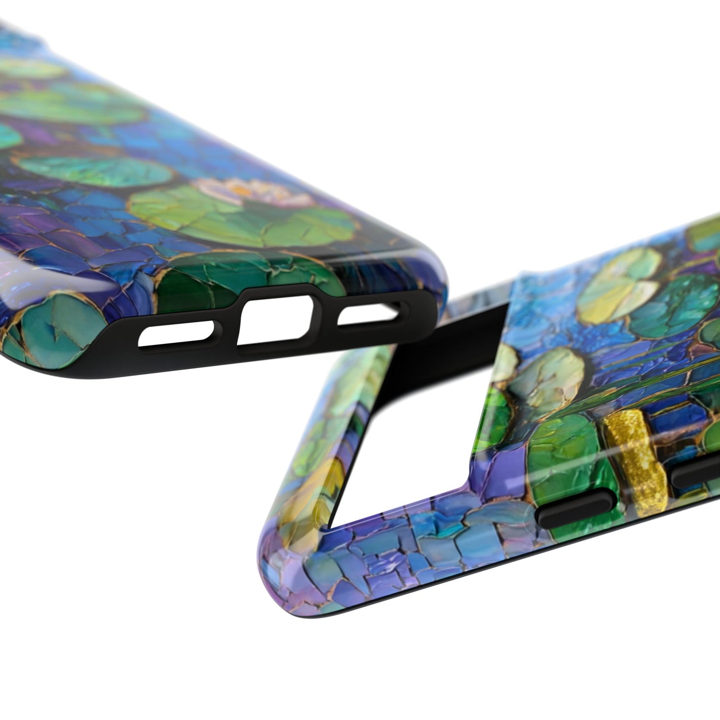 Lily Pad Phone Case, Impressionist Mosaic Botanical Cover, iPhone 15 16 17 Pro Air, Google Pixel 7 8 9 Pro, Samsung S23 S24 S25 S26 Ultra