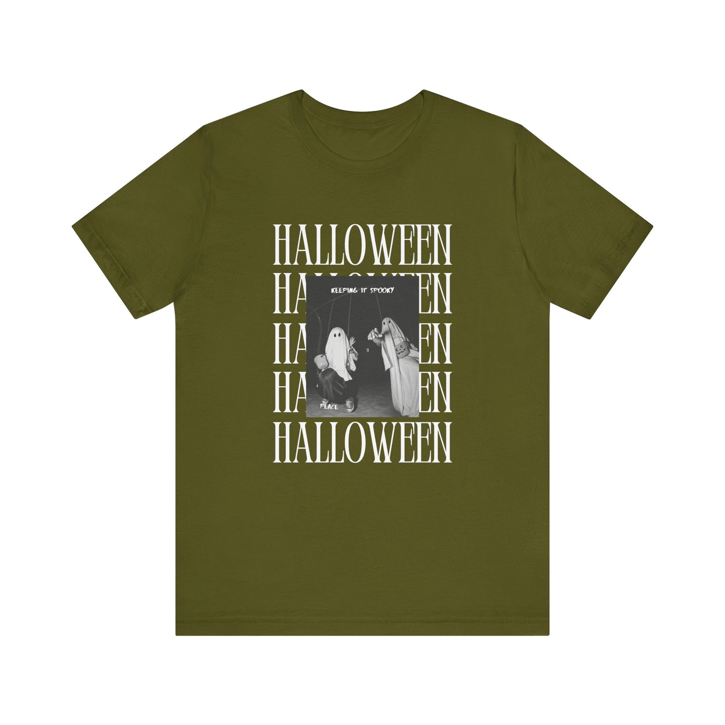 Halloween Ghost T-Shirt Keeping It Spooky Graphic Tee, Retro Ghost Shirt, Funny Halloween Party Top