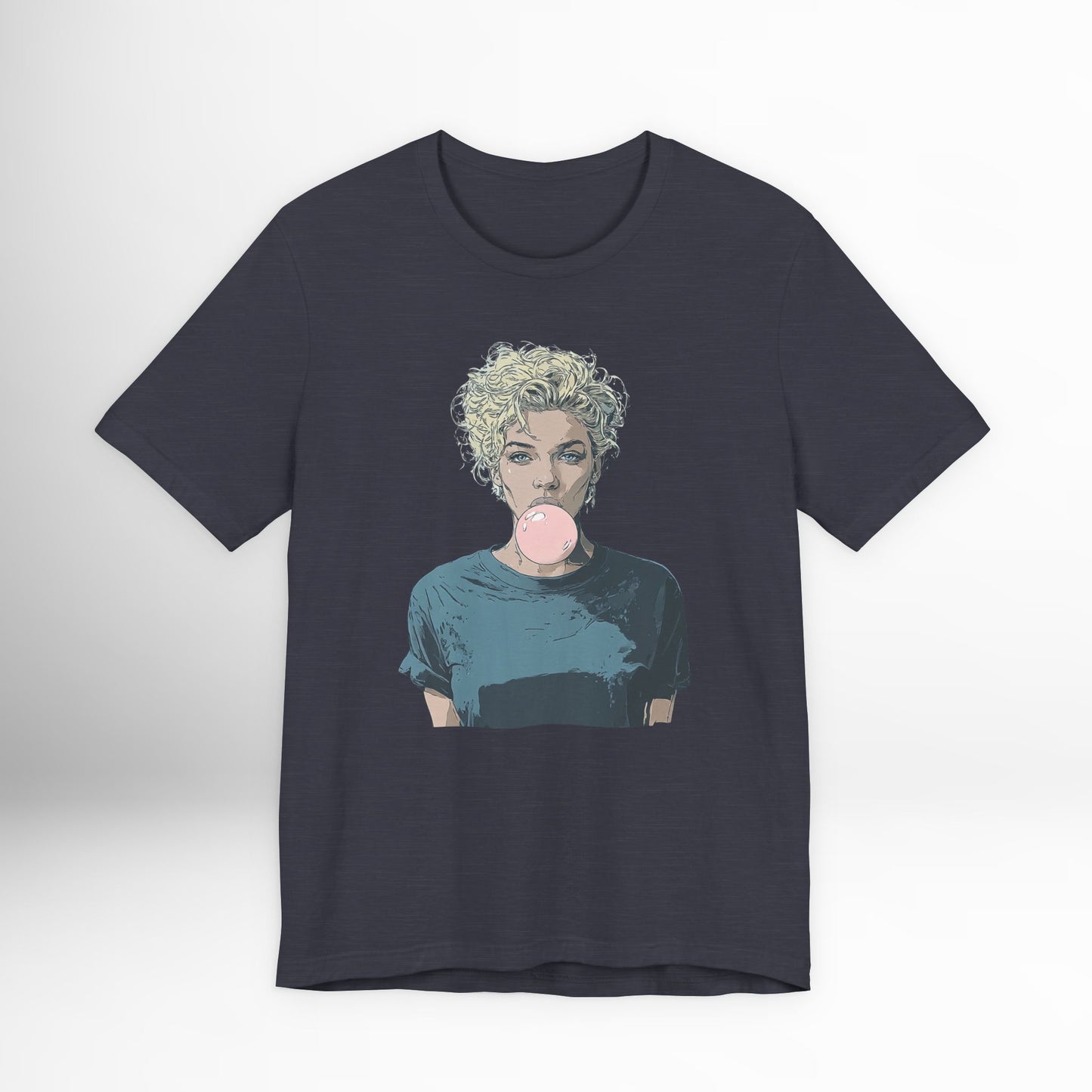 Monroe Inspired Bubblegum T-Shirt | Retro Hollywood Graphic Tee | Vintage Icon Streetwear Top | Pop Art Casual Shirt