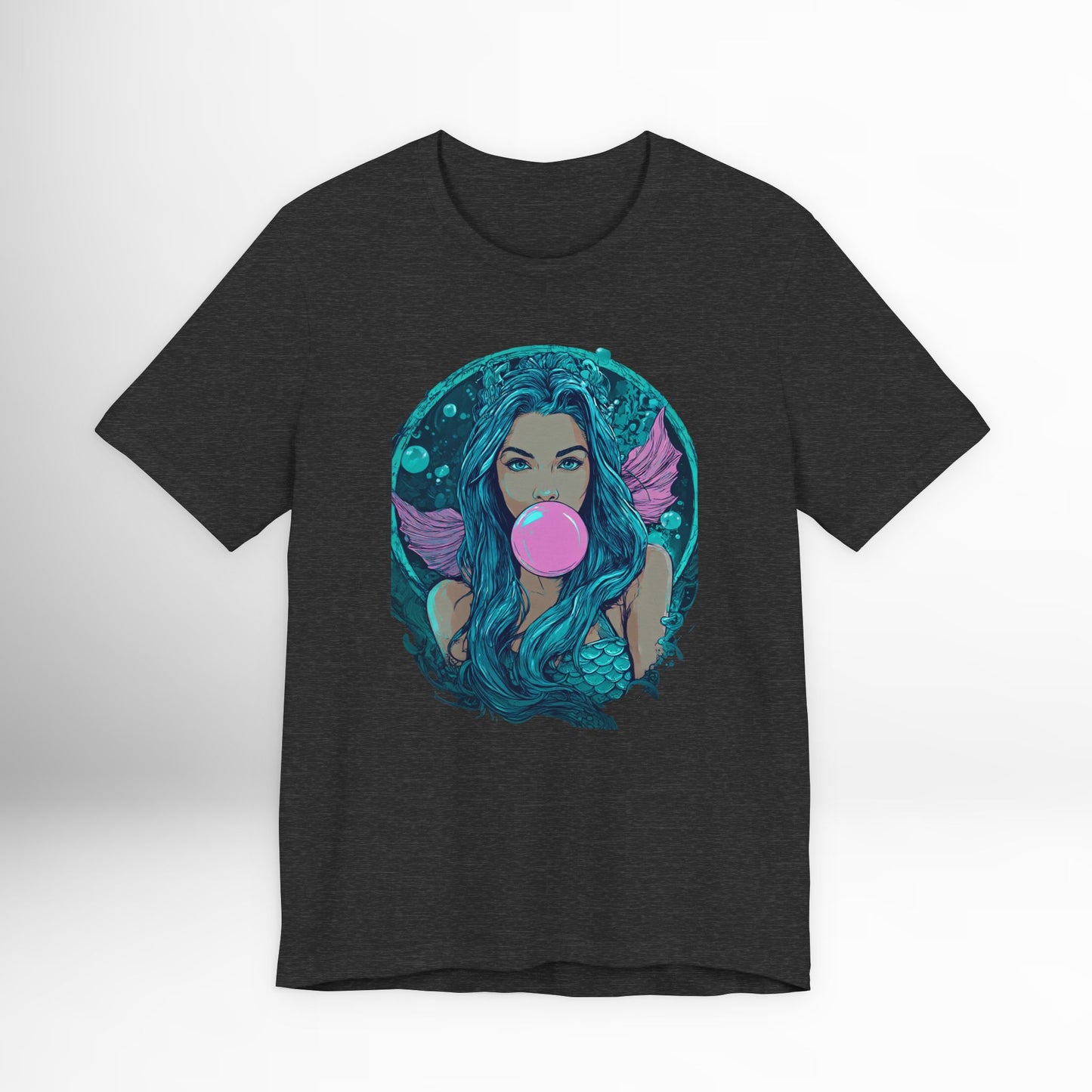 Mermaid Bubblegum T-Shirt | Siren Goddess Graphic Tee | Fantasy Ocean Mythology Shirt | Aesthetic Streetwear Top