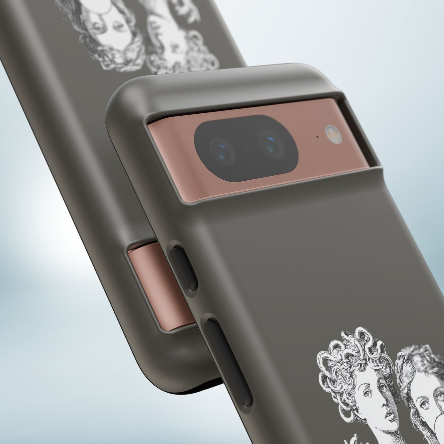 Athena and Medusa Phone Case, Greek Mythology Tough Cover, Gothic Art iPhone Samsung Pixel Case