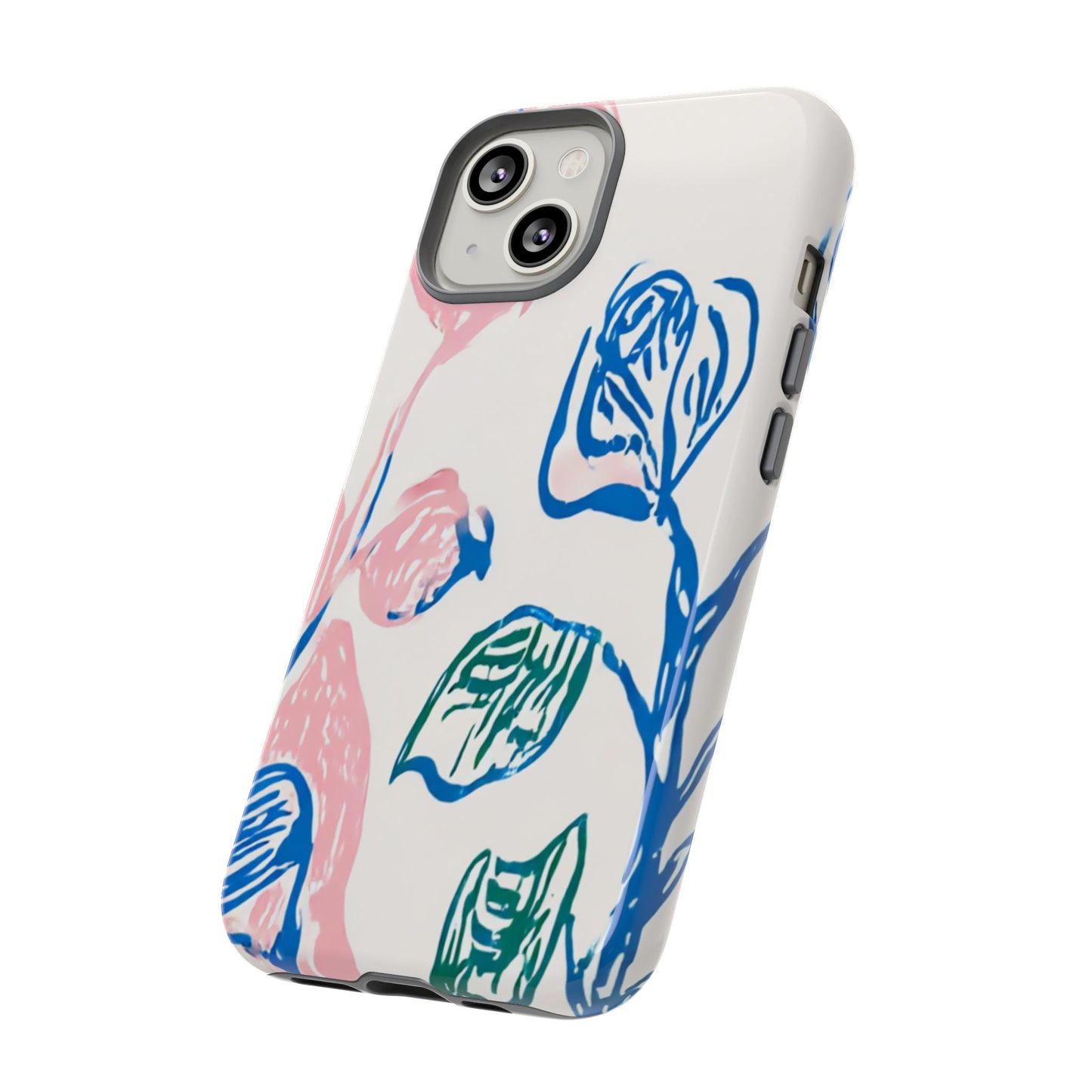 Floral Abstract Case - Artistic Phone Cover iPhone 14-17 Pro Air