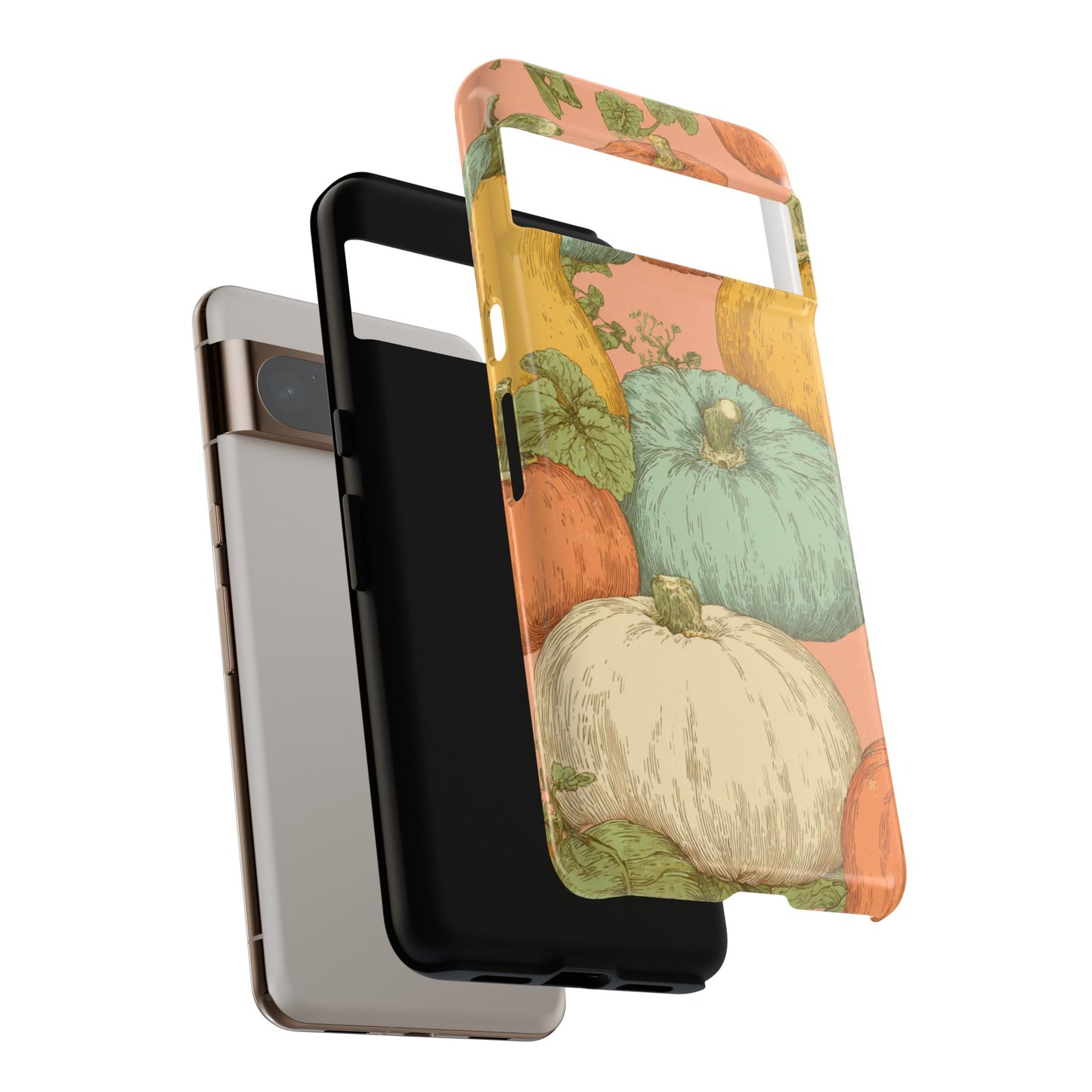 Pumpkin Patch Phone Case - Autumn Aesthetic iPhone Samsung Cover, Fall Halloween Pumpkin Design, Cozy Rustic Harvest Phone Accessory