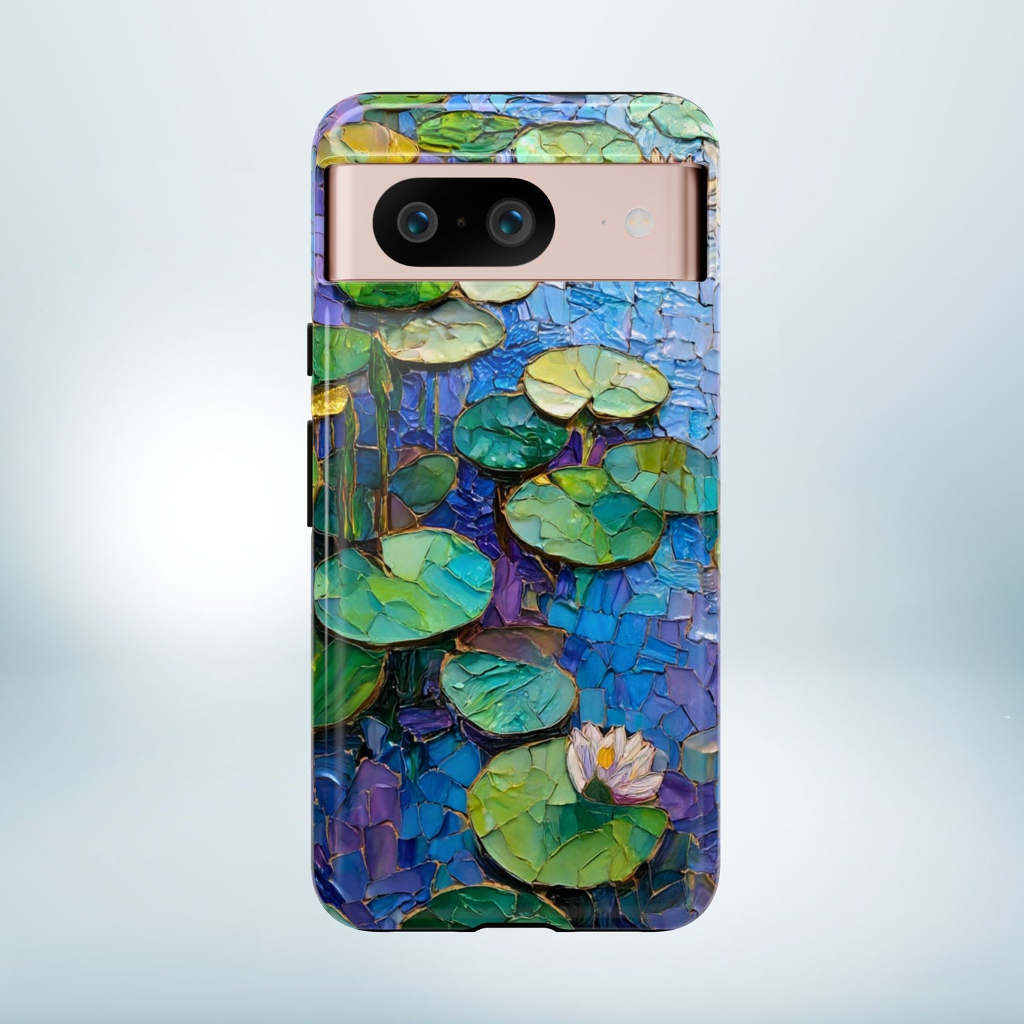 Lily Pad Phone Case, Impressionist Mosaic Botanical Cover, iPhone 15 16 17 Pro Air, Google Pixel 7 8 9 Pro, Samsung S23 S24 S25 S26 Ultra