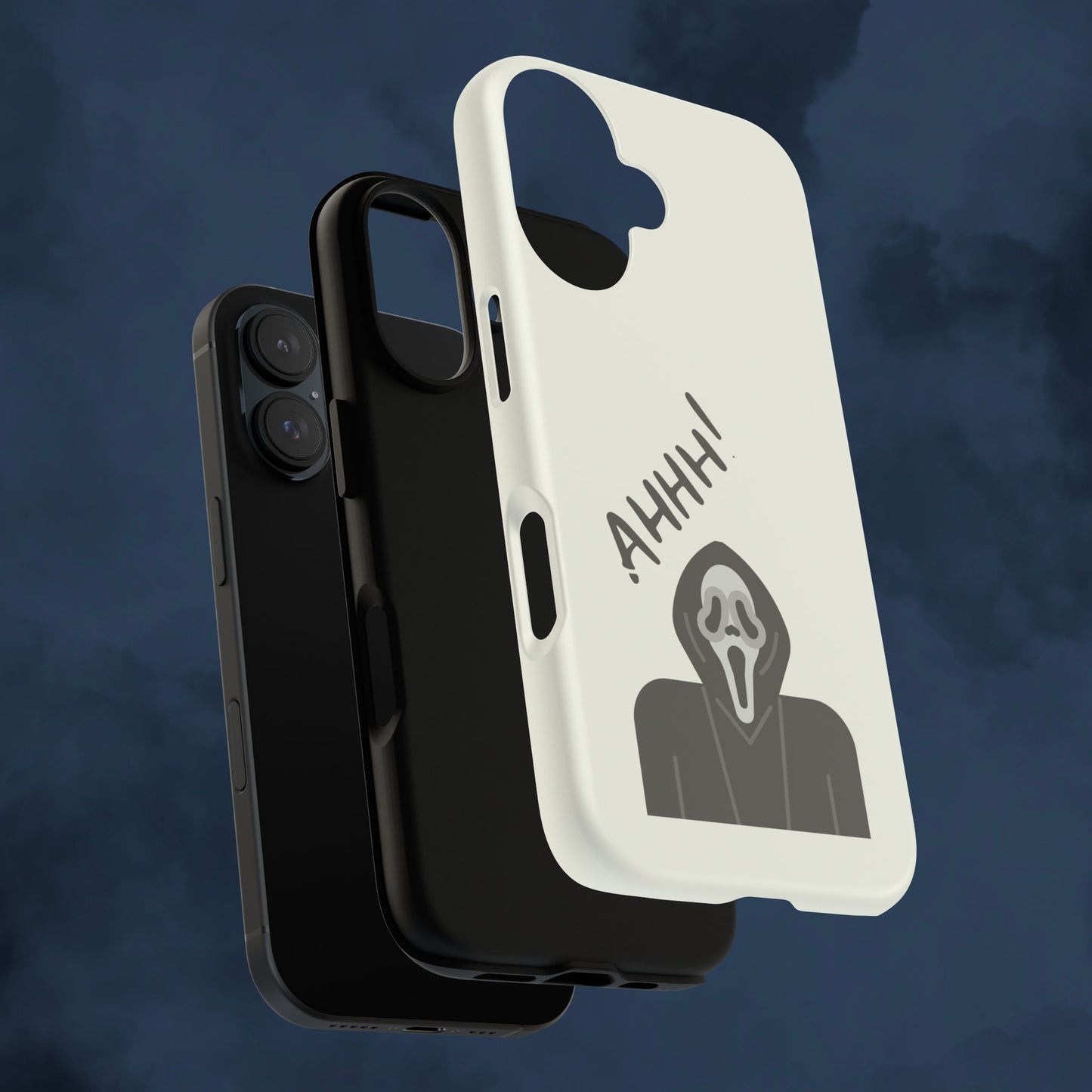 Ghostface Phone Case: Horror Movie Parody iPhone Samsung Pixel Cover