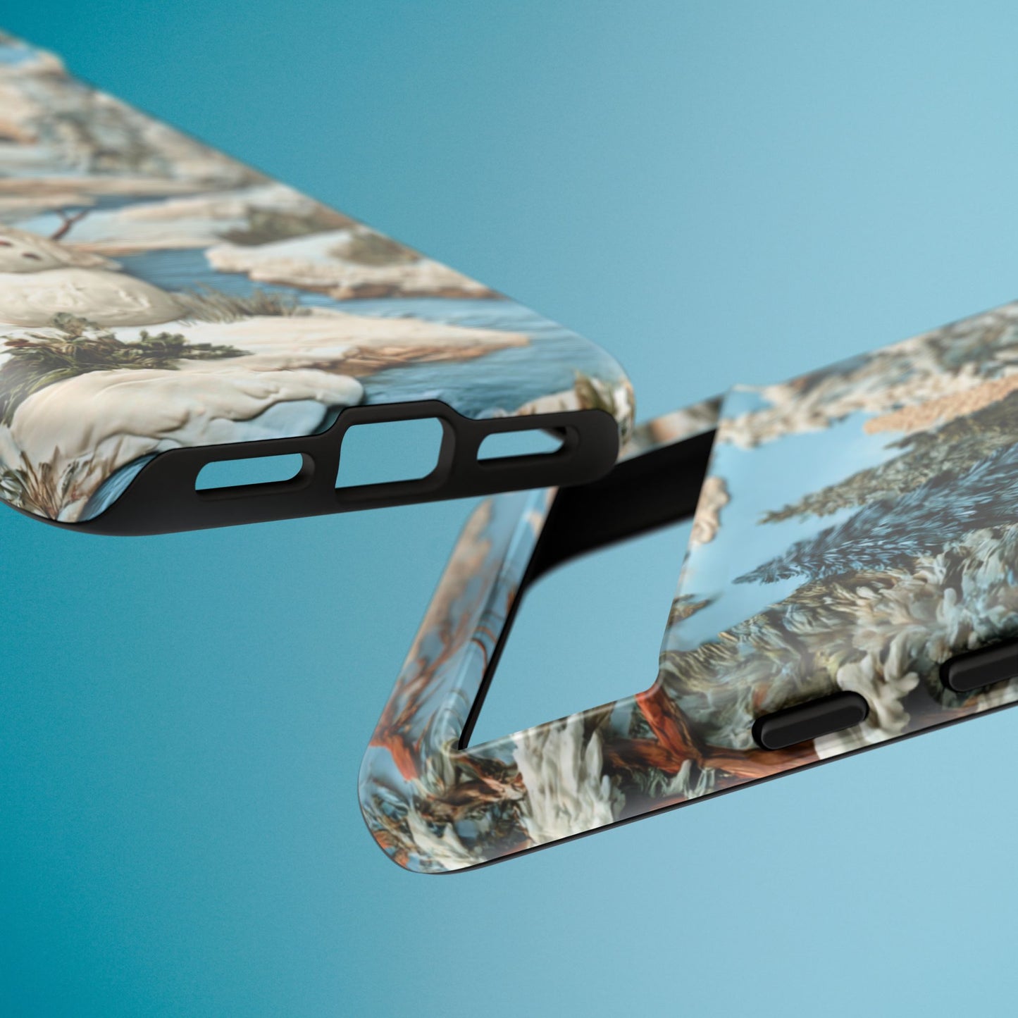 Snowman Winter Scene Phone Case Christmas Holiday Cover for iPhone Samsung Pixel