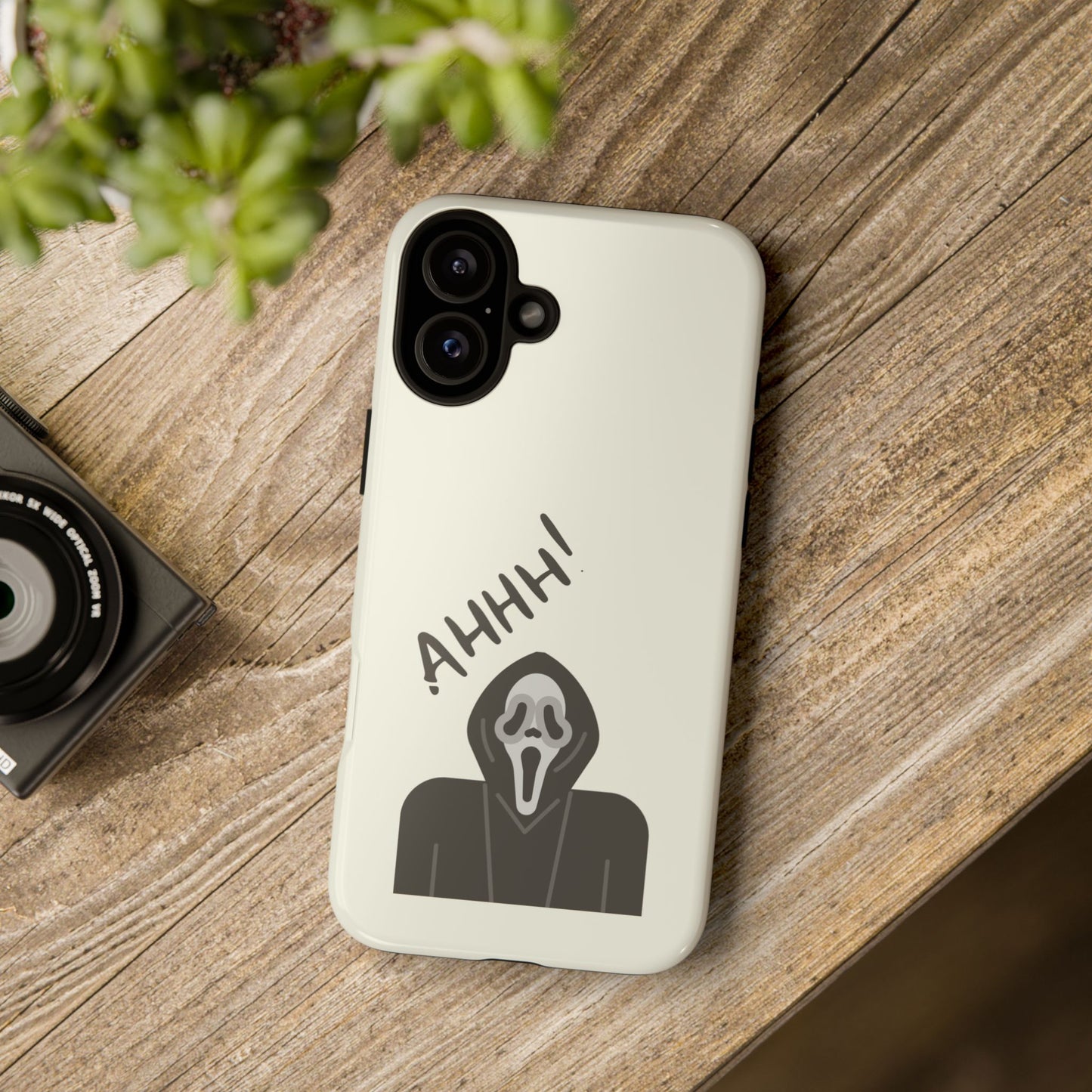 Ghostface Phone Case: Horror Movie Parody iPhone Samsung Pixel Cover