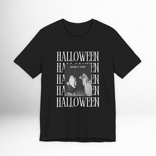Halloween Ghost T-Shirt Keeping It Spooky Graphic Tee, Retro Ghost Shirt, Funny Halloween Party Top