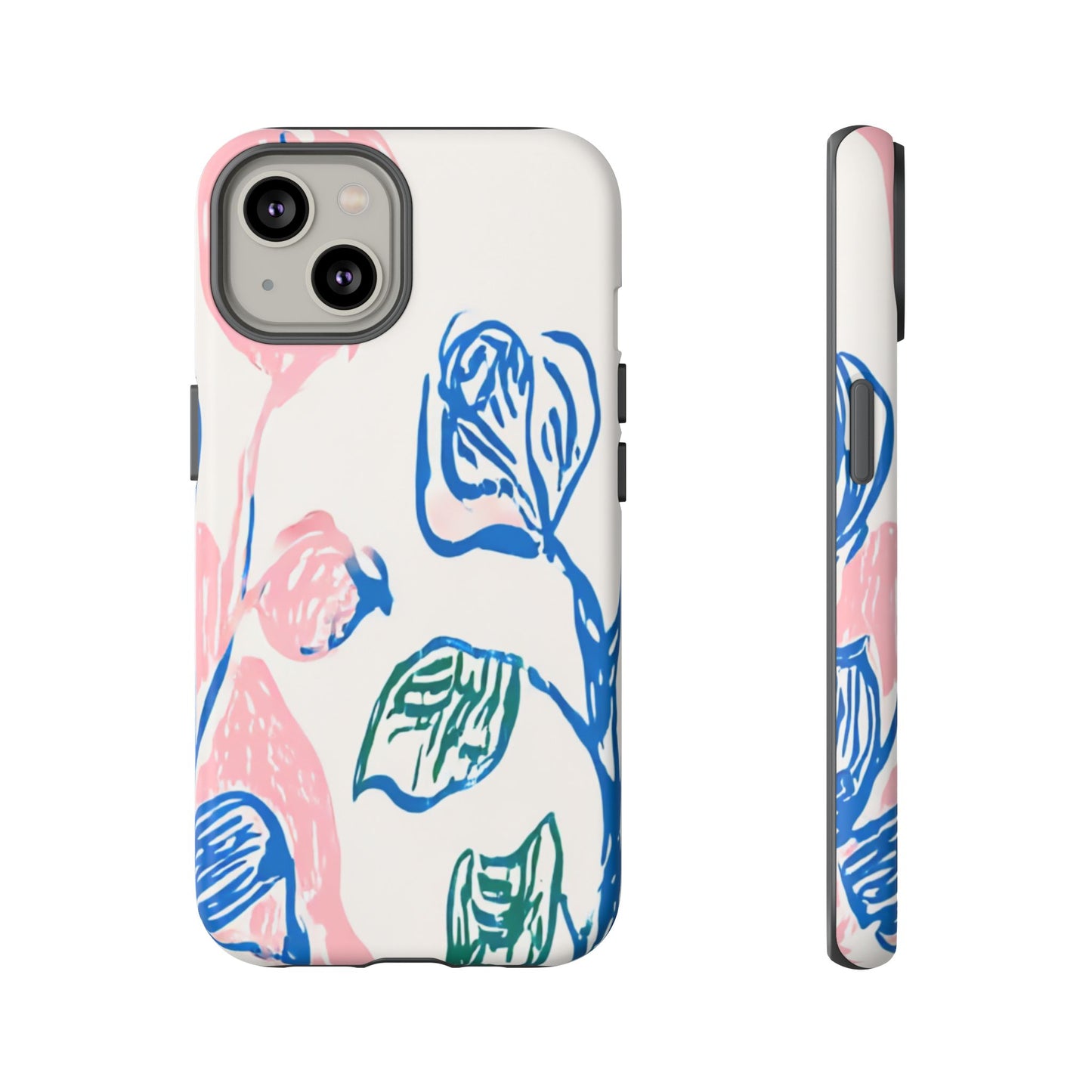 Floral Abstract Case - Artistic Phone Cover iPhone 14-17 Pro Air