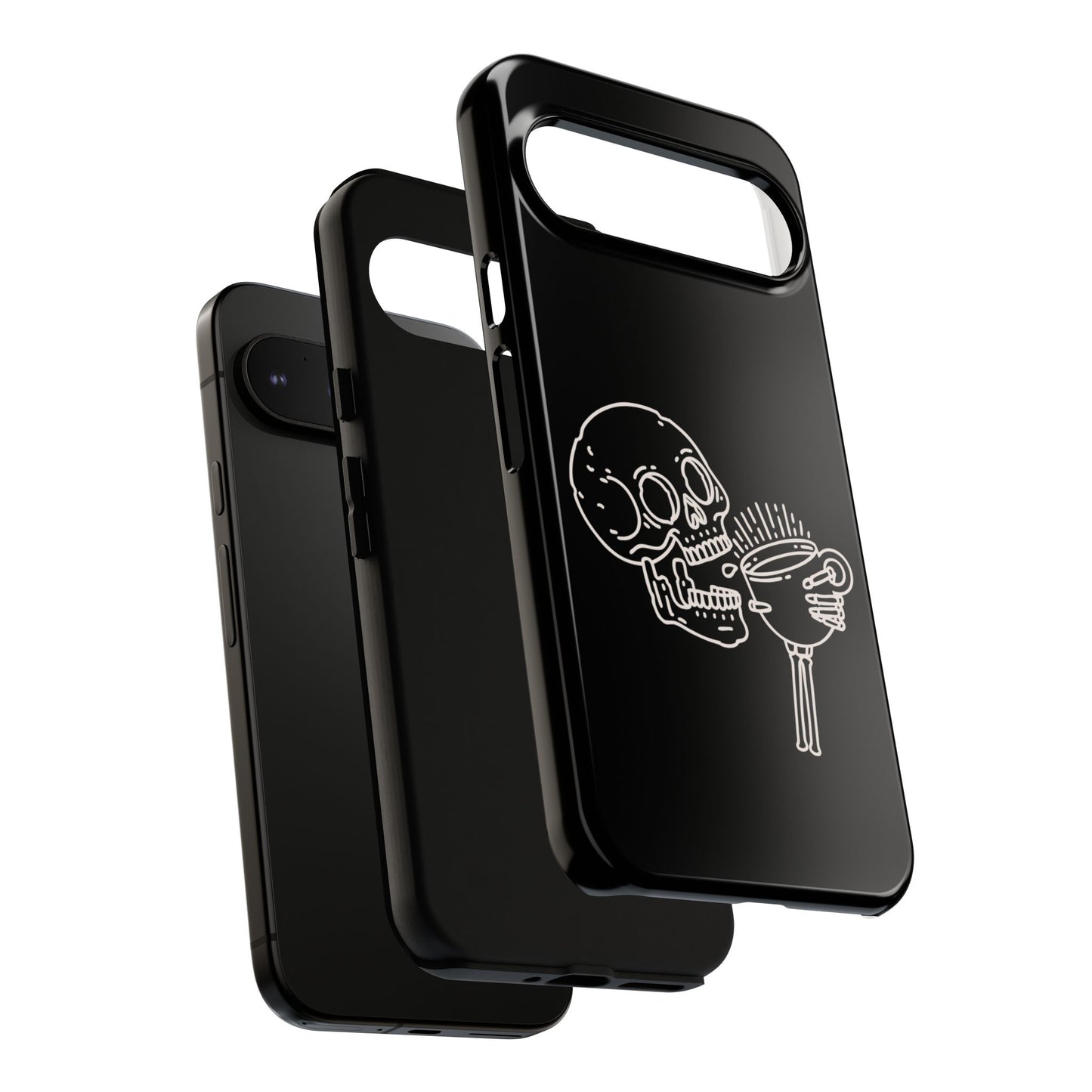 Skull Coffee Phone Case Gothic iPhone, Samsung,!Pixel