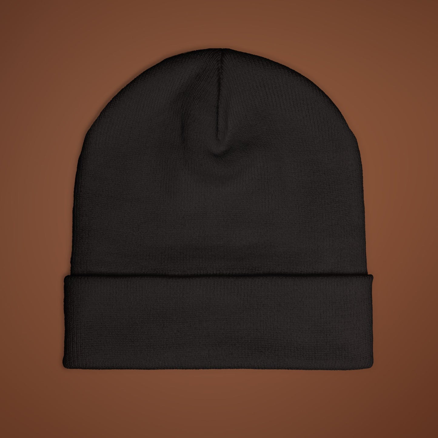 Sweater Weather Embroidered Beanie, Cozy Knit Fall Hat, Winter Accessory, Brown Embroidery Autumn Fashion Gift