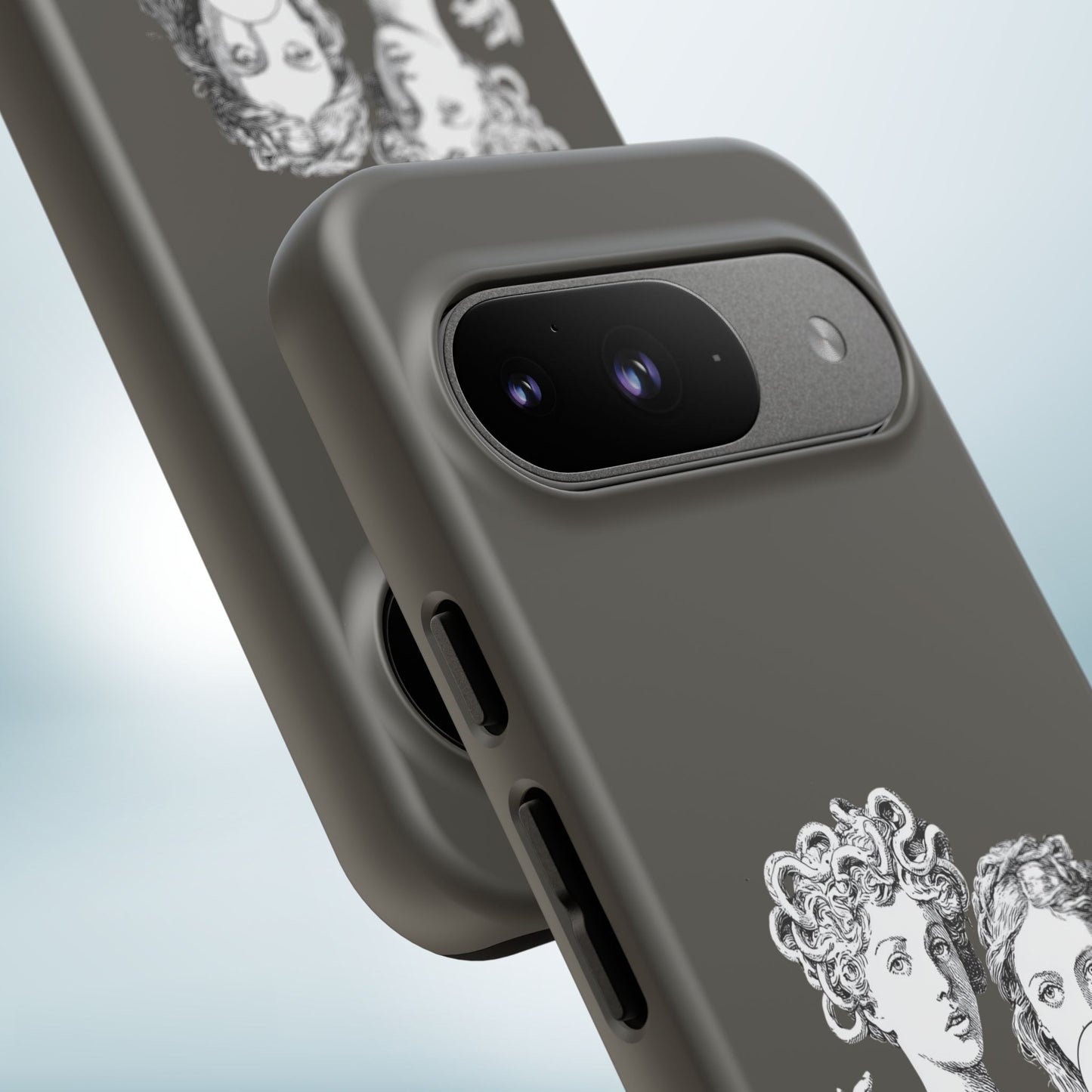 Athena and Medusa Phone Case, Greek Mythology Tough Cover, Gothic Art iPhone Samsung Pixel Case