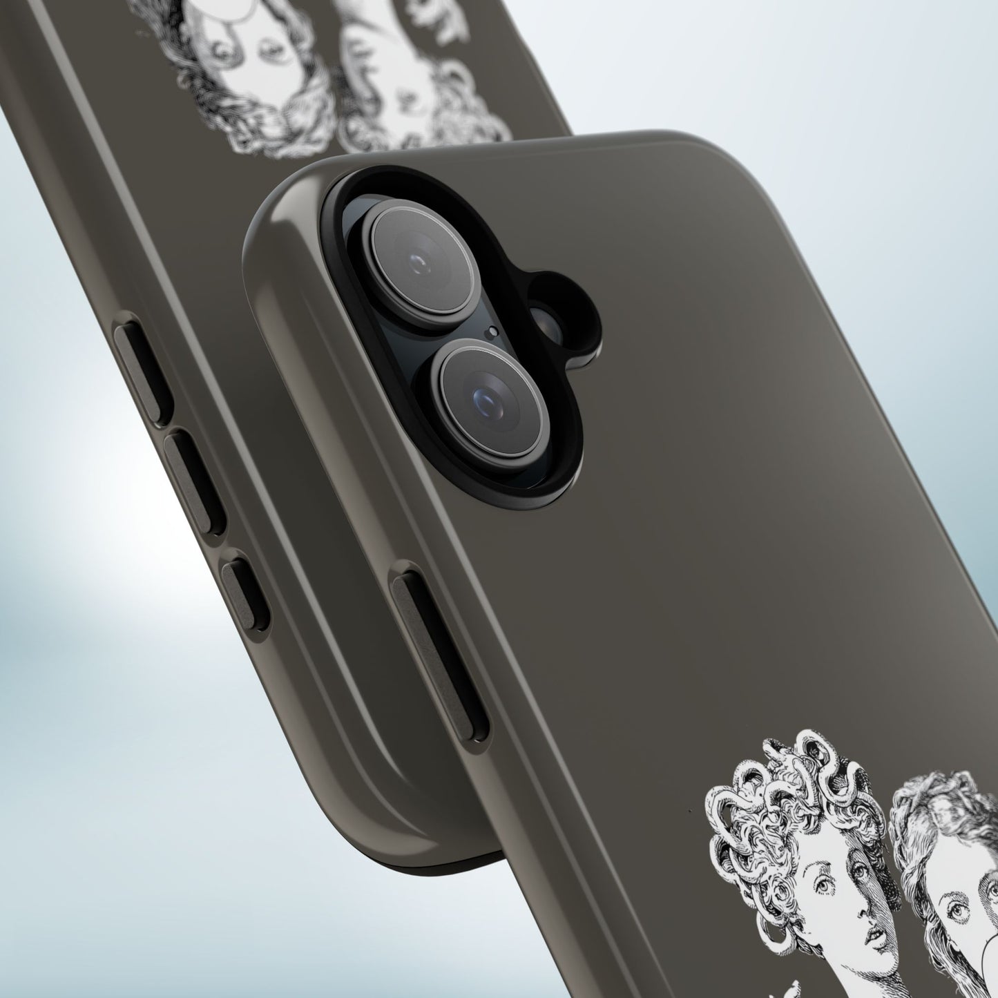 Athena and Medusa Phone Case, Greek Mythology Tough Cover, Gothic Art iPhone Samsung Pixel Case