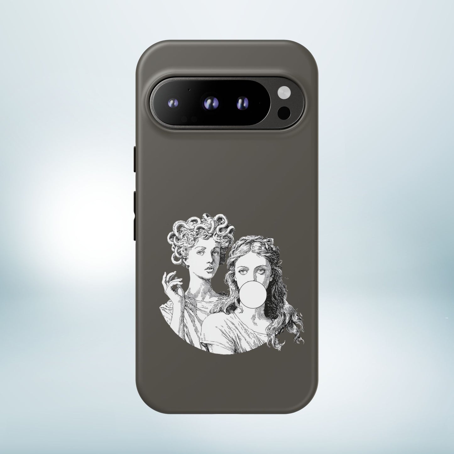 Athena and Medusa Phone Case, Greek Mythology Tough Cover, Gothic Art iPhone Samsung Pixel Case