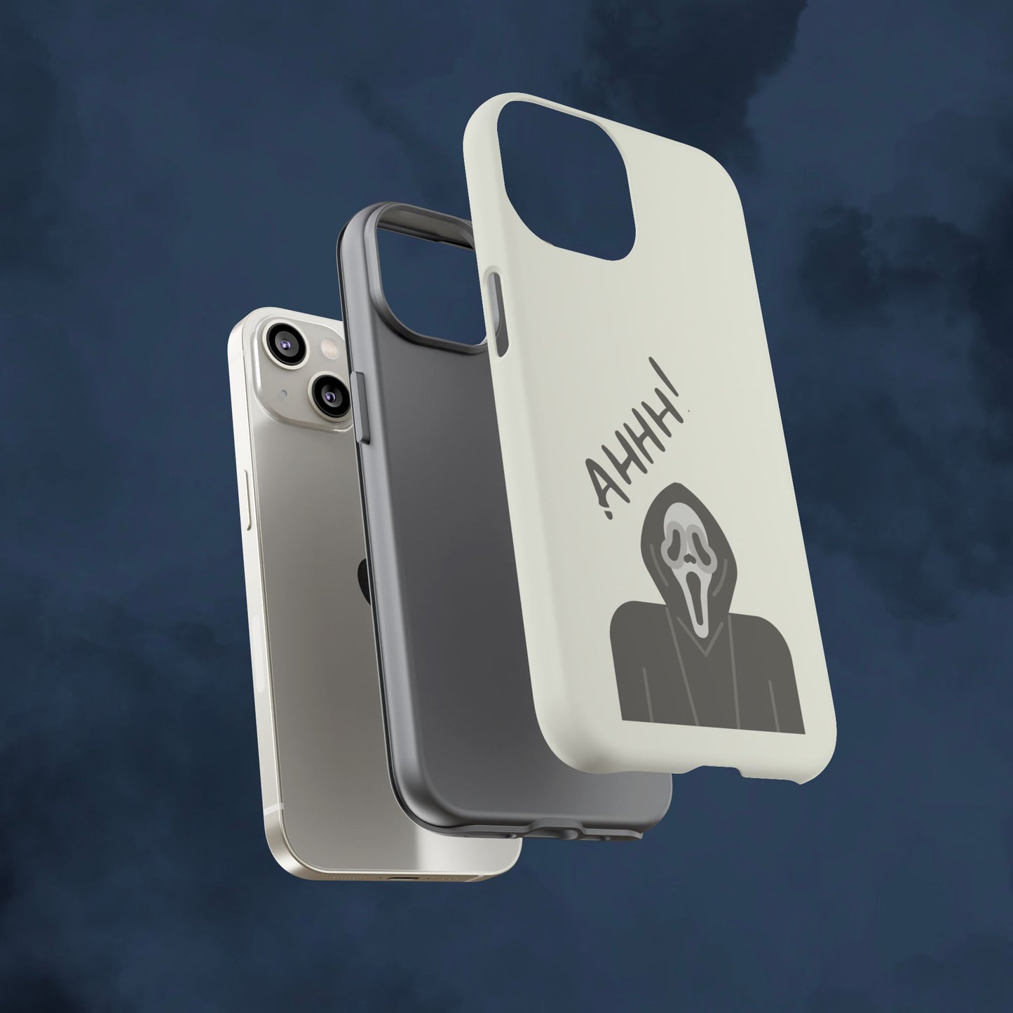 Ghostface Phone Case: Horror Movie Parody iPhone Samsung Pixel Cover
