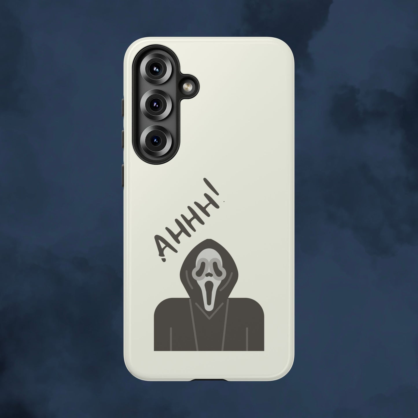 Ghostface Phone Case: Horror Movie Parody iPhone Samsung Pixel Cover