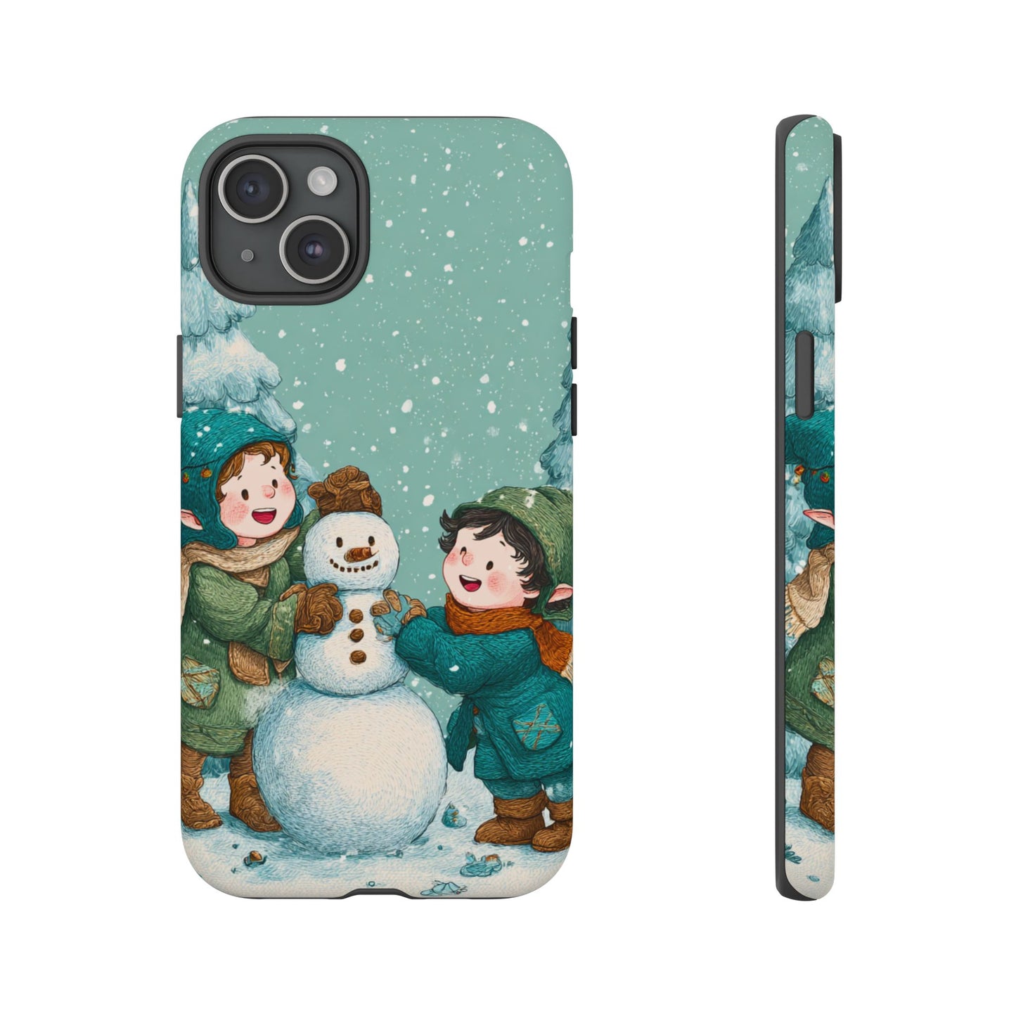 Elf Snowman Winter Phone Case Cute Holiday Cover for iPhone Samsung Pixel