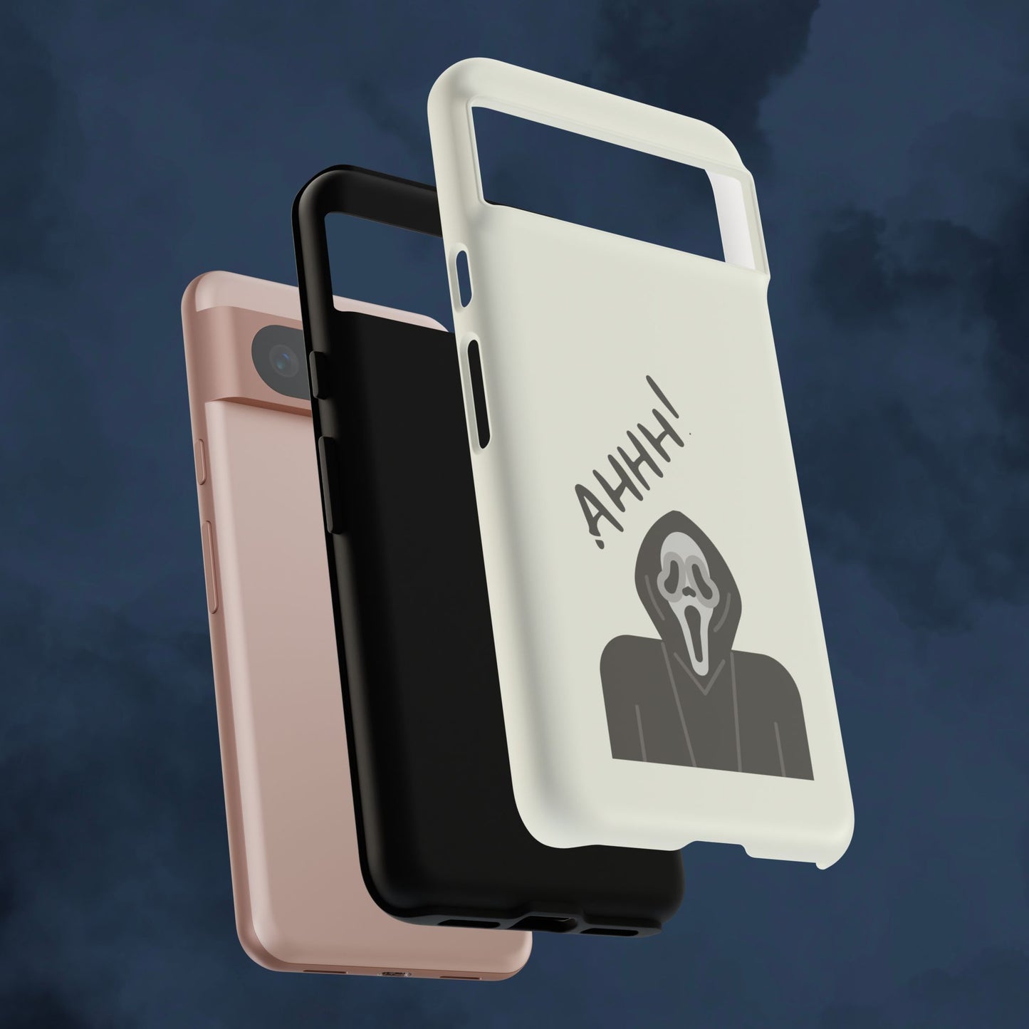 Ghostface Phone Case: Horror Movie Parody iPhone Samsung Pixel Cover