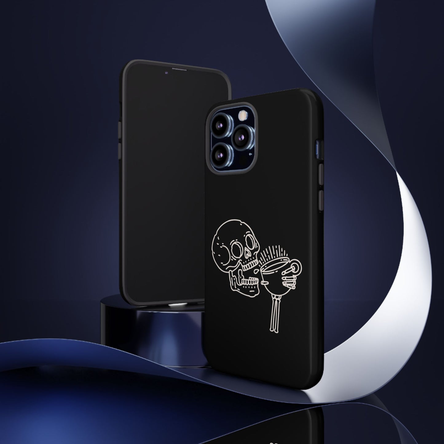 Skull Coffee Phone Case Gothic iPhone, Samsung,!Pixel