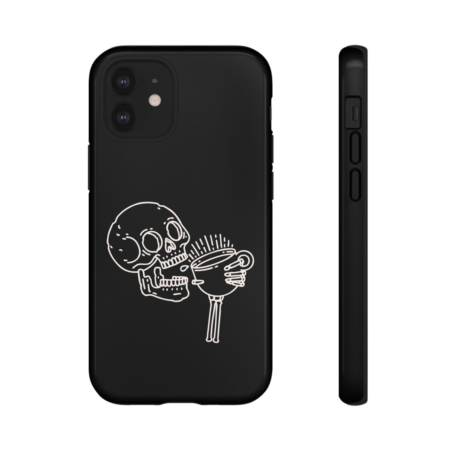 Skull Coffee Phone Case Gothic iPhone, Samsung,!Pixel