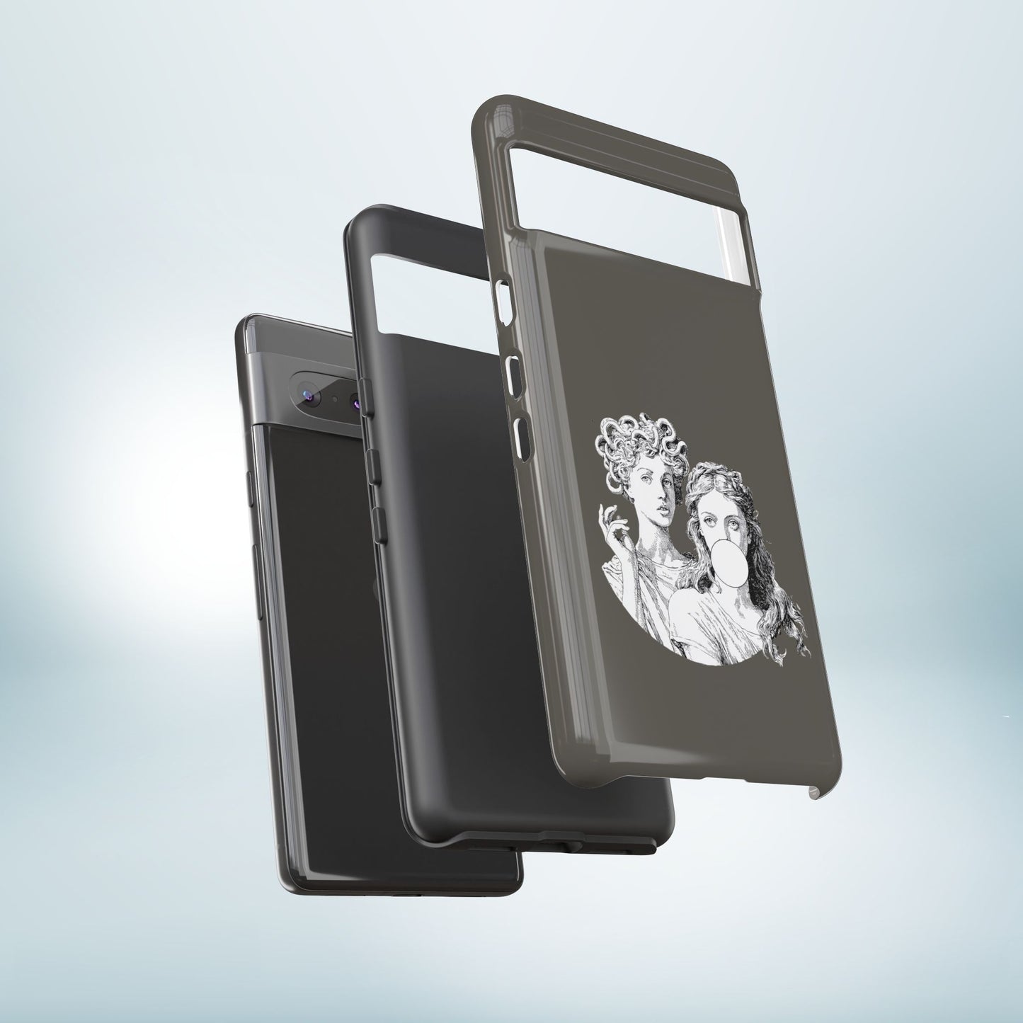 Athena and Medusa Phone Case, Greek Mythology Tough Cover, Gothic Art iPhone Samsung Pixel Case