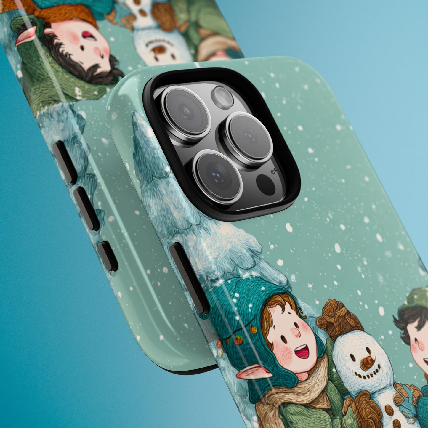 Elf Snowman Winter Phone Case Cute Holiday Cover for iPhone Samsung Pixel