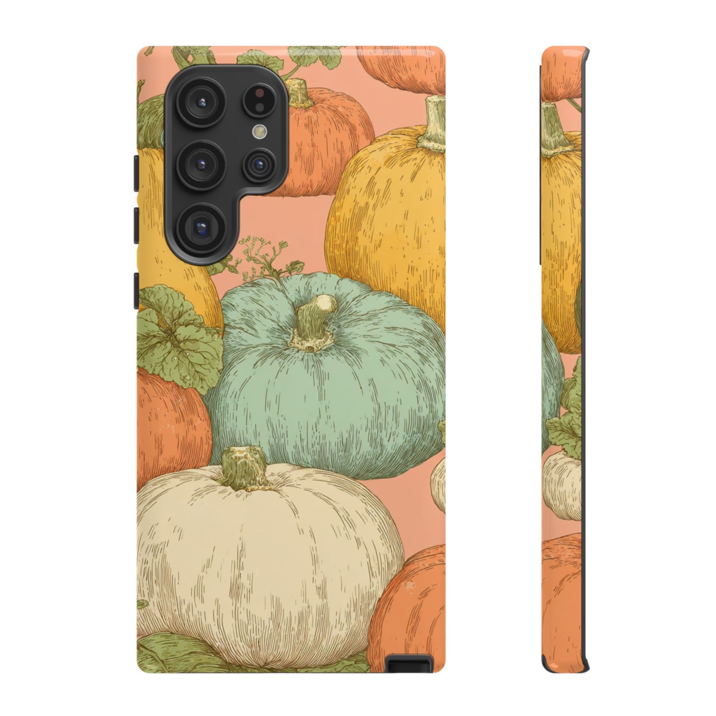Pumpkin Patch Phone Case - Autumn Aesthetic iPhone Samsung Cover, Fall Halloween Pumpkin Design, Cozy Rustic Harvest Phone Accessory