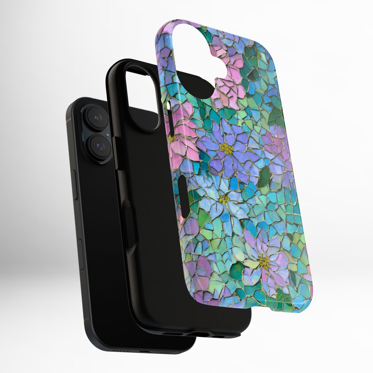 Mosaic Floral Phone Case, iPhone 17 Air Case, Pixel 9 Pro XL Cover, Samsung Galaxy 25 Plus Ultra Tough Case