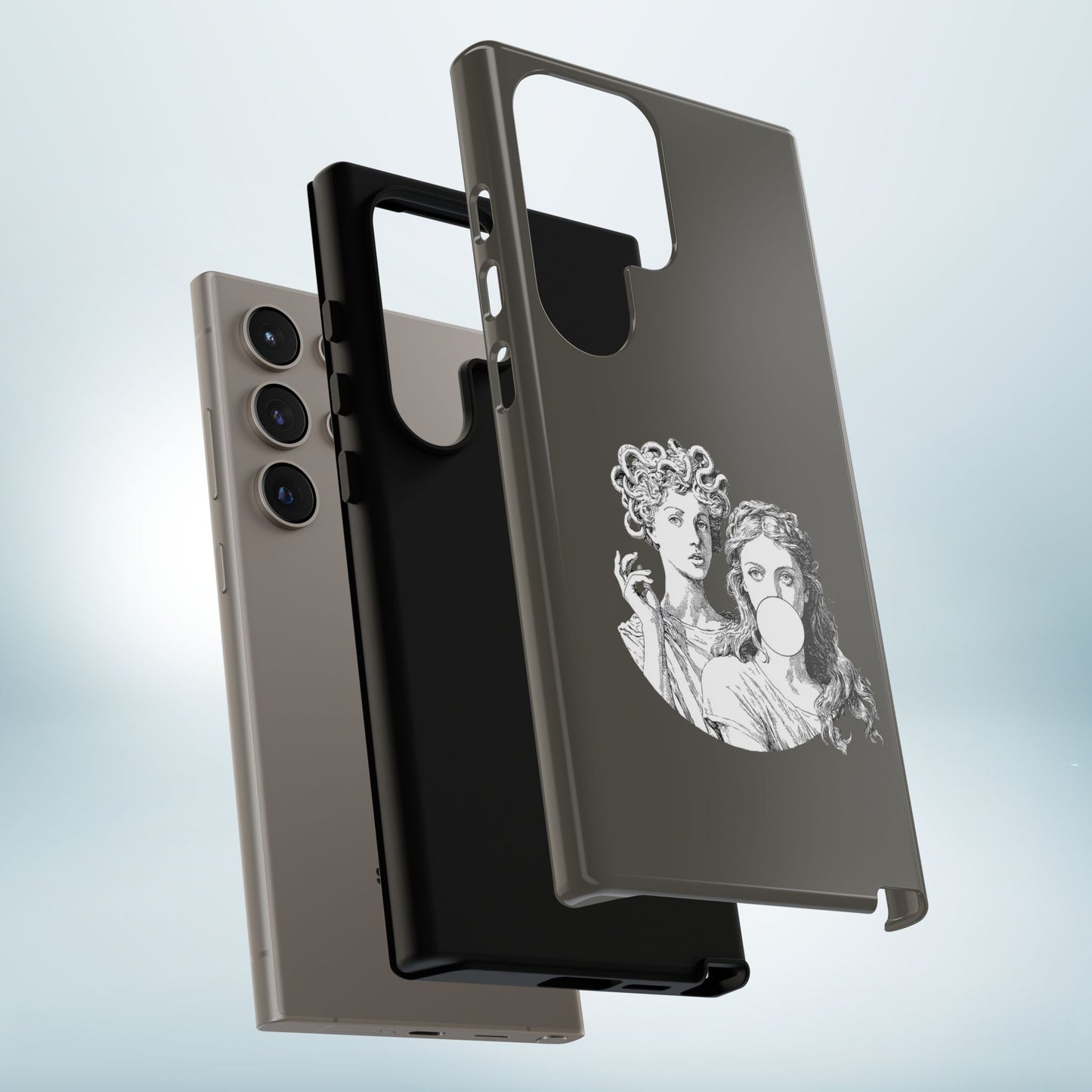 Athena and Medusa Phone Case, Greek Mythology Tough Cover, Gothic Art iPhone Samsung Pixel Case