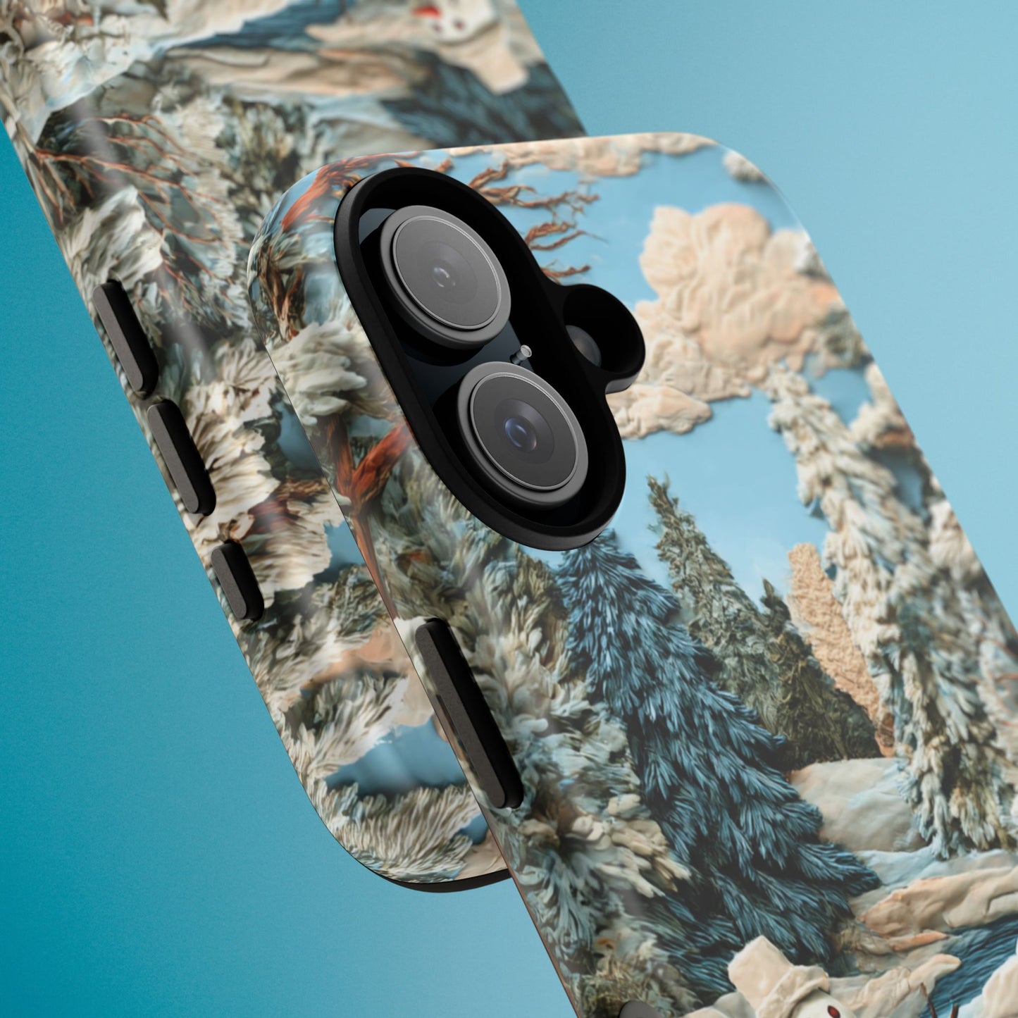 Snowman Winter Scene Phone Case Christmas Holiday Cover for iPhone Samsung Pixel