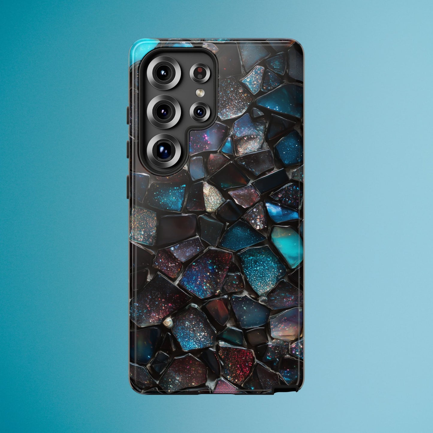 Gemstone Mosaic Phone Case, Crystal Stone Aesthetic Cover, Tough Protective Case for iPhone, Samsung, Pixel