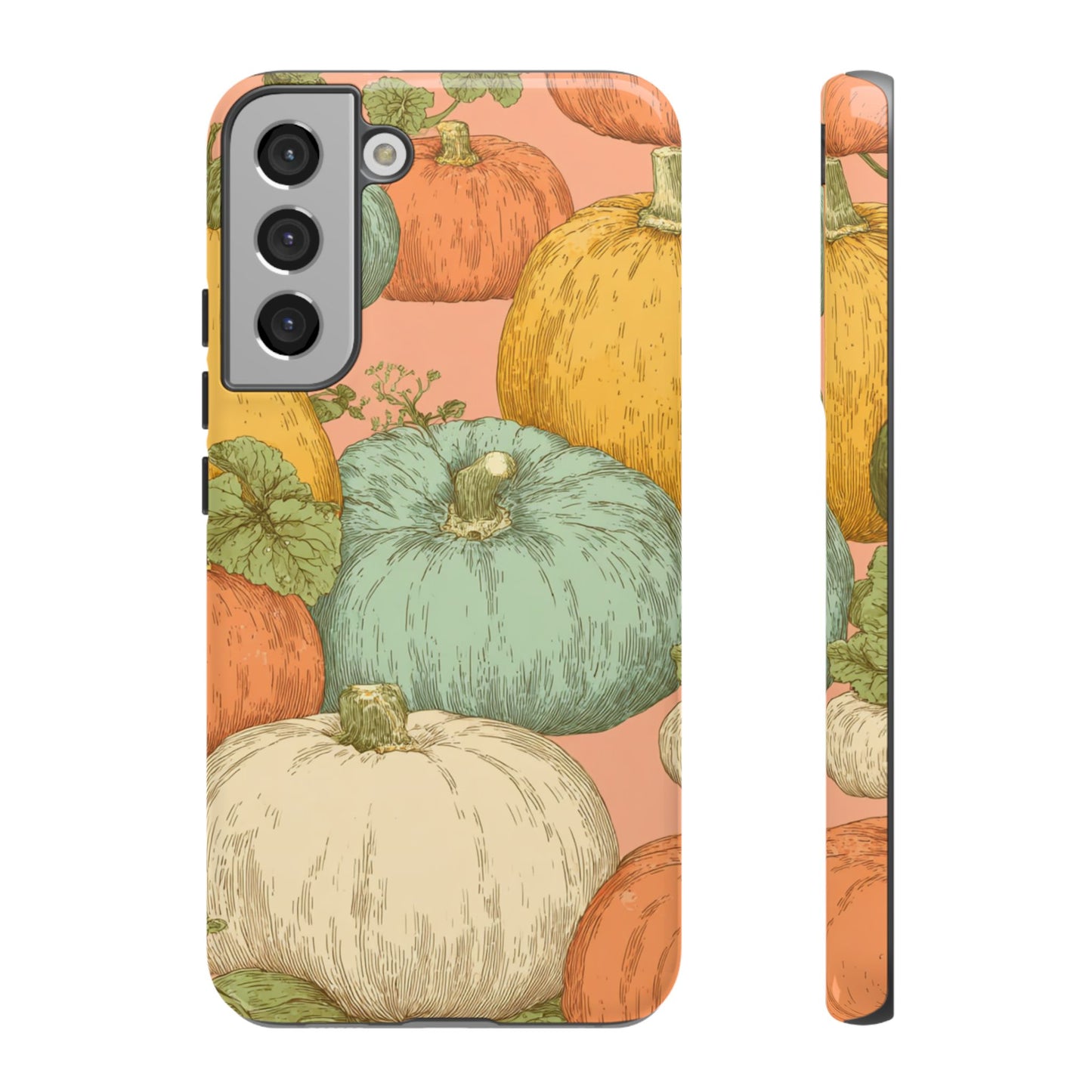Pumpkin Patch Phone Case - Autumn Aesthetic iPhone Samsung Cover, Fall Halloween Pumpkin Design, Cozy Rustic Harvest Phone Accessory