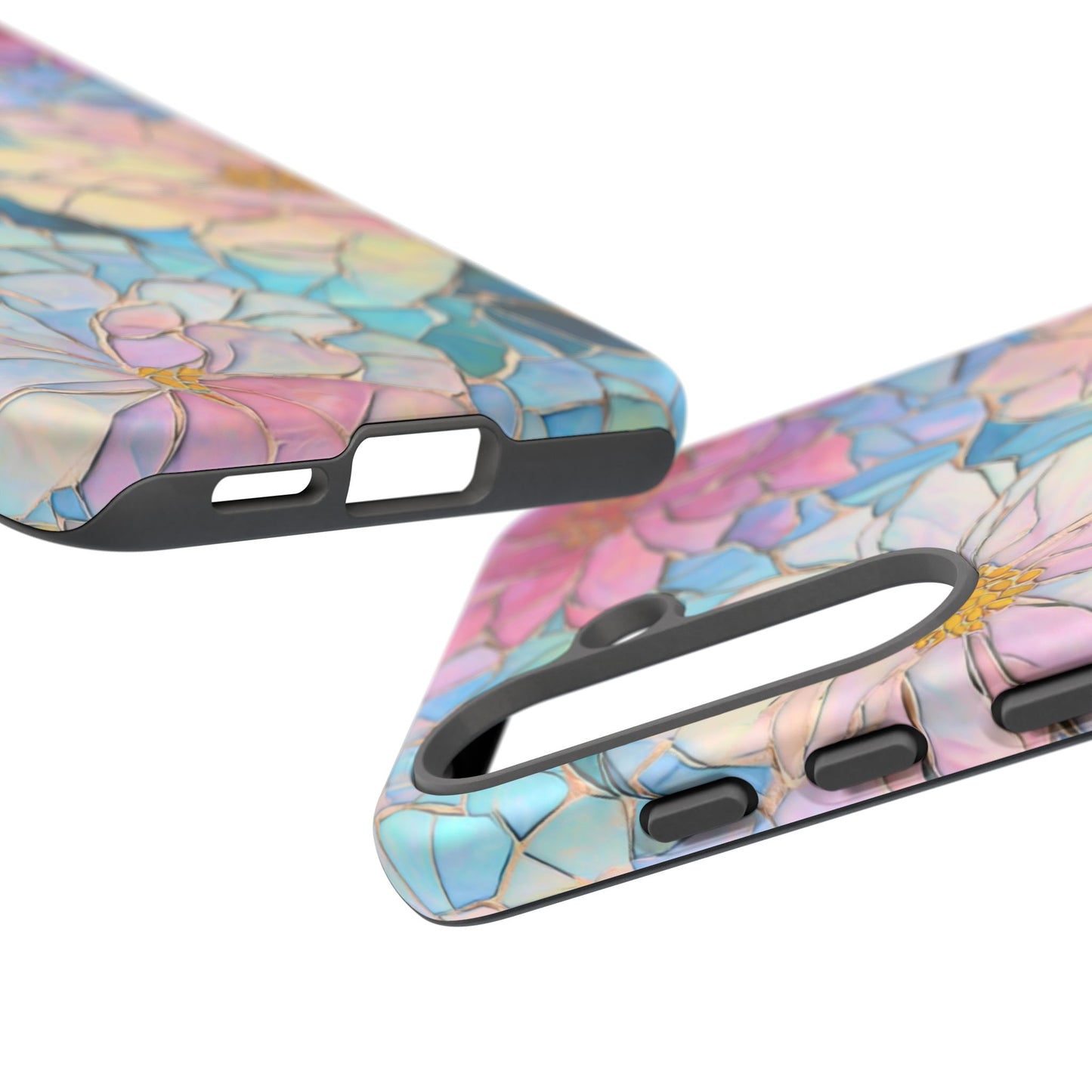 Floral Mosaic Phone Case, Colorful Flower Art Cover, Protective iPhone Samsung Pixel Case, New Phone Accessory, Gift for Friend